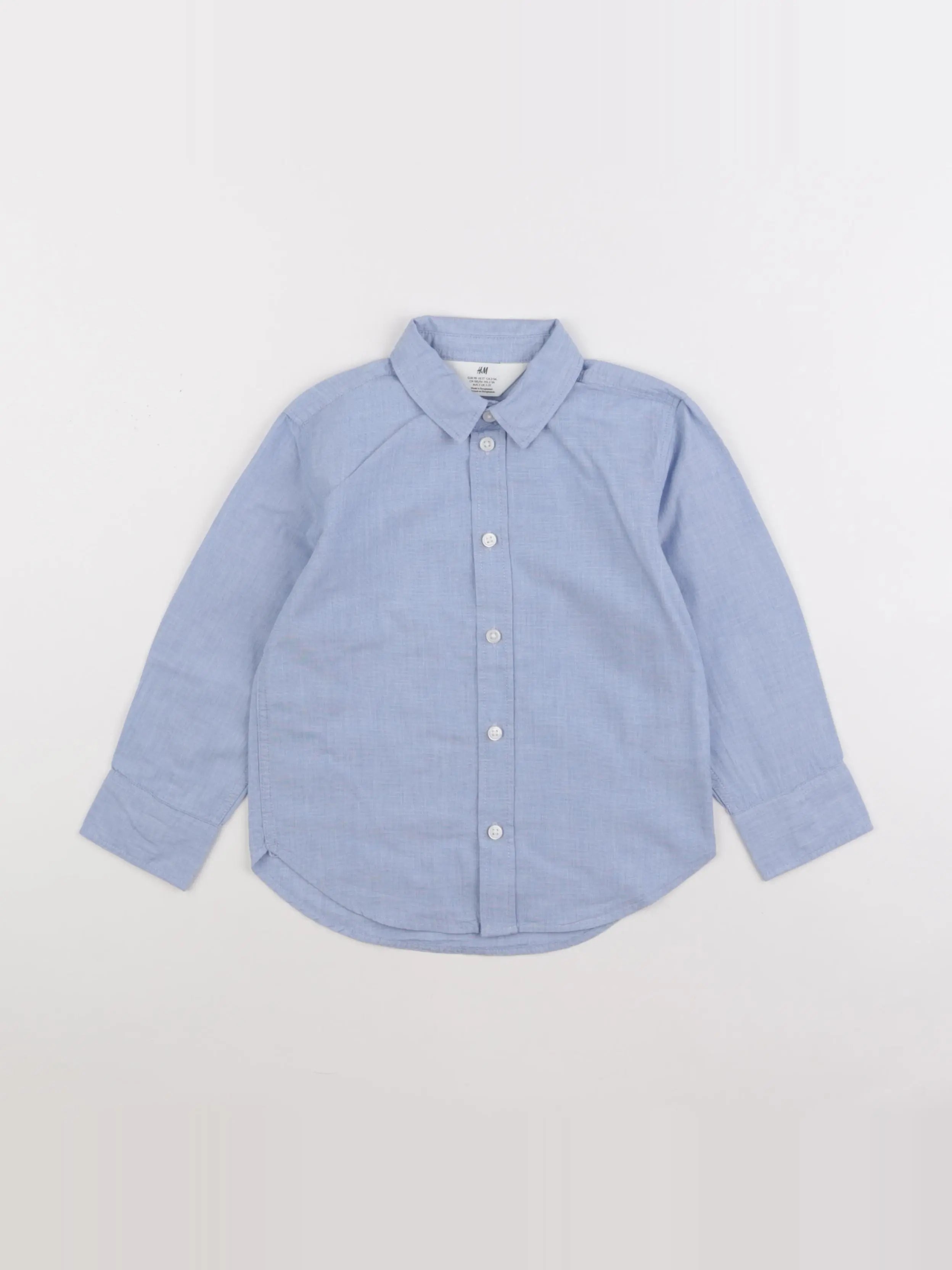 H&M - chemise bleu - 2/3 ans