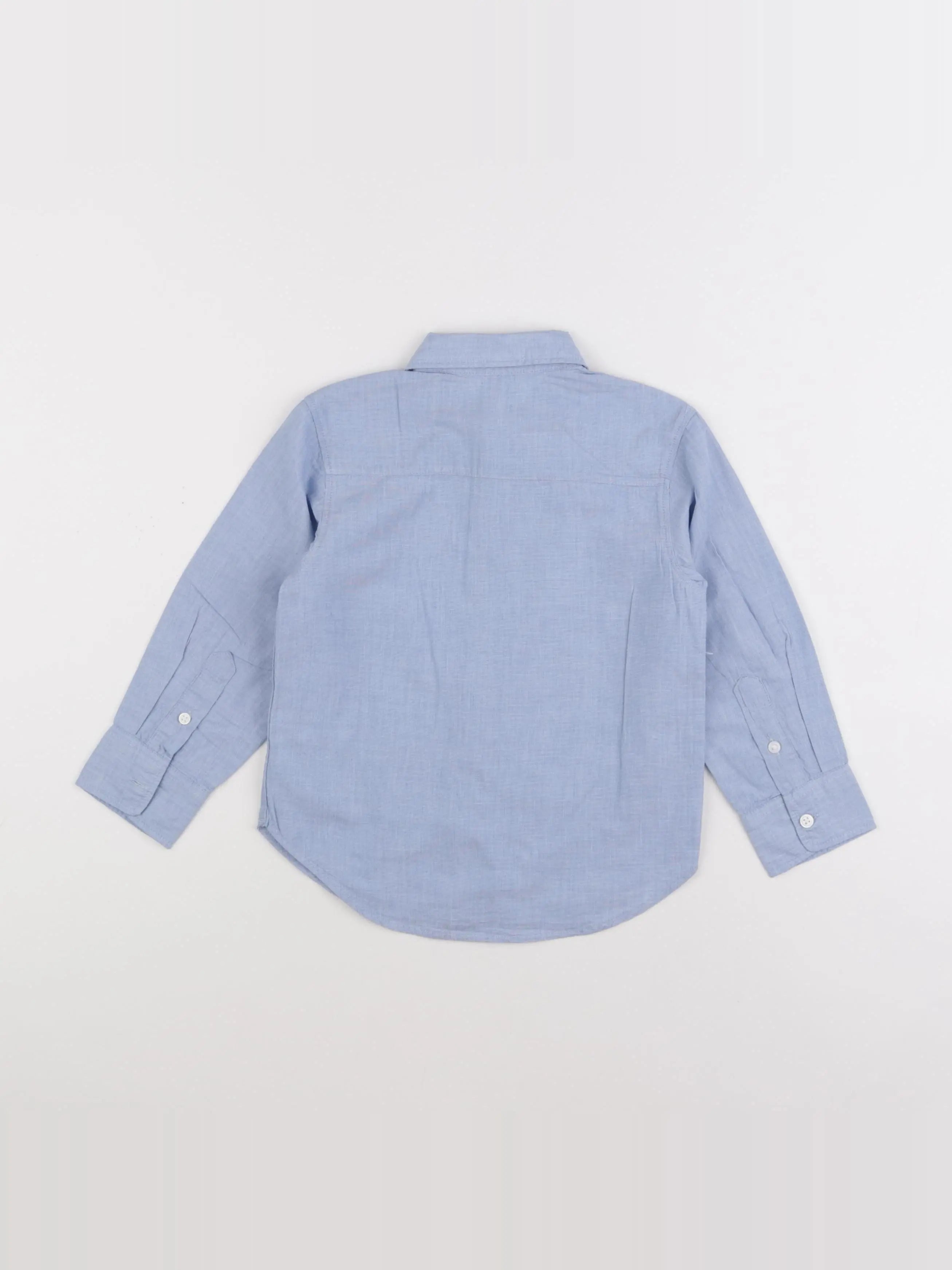 H&M - chemise bleu - 2/3 ans
