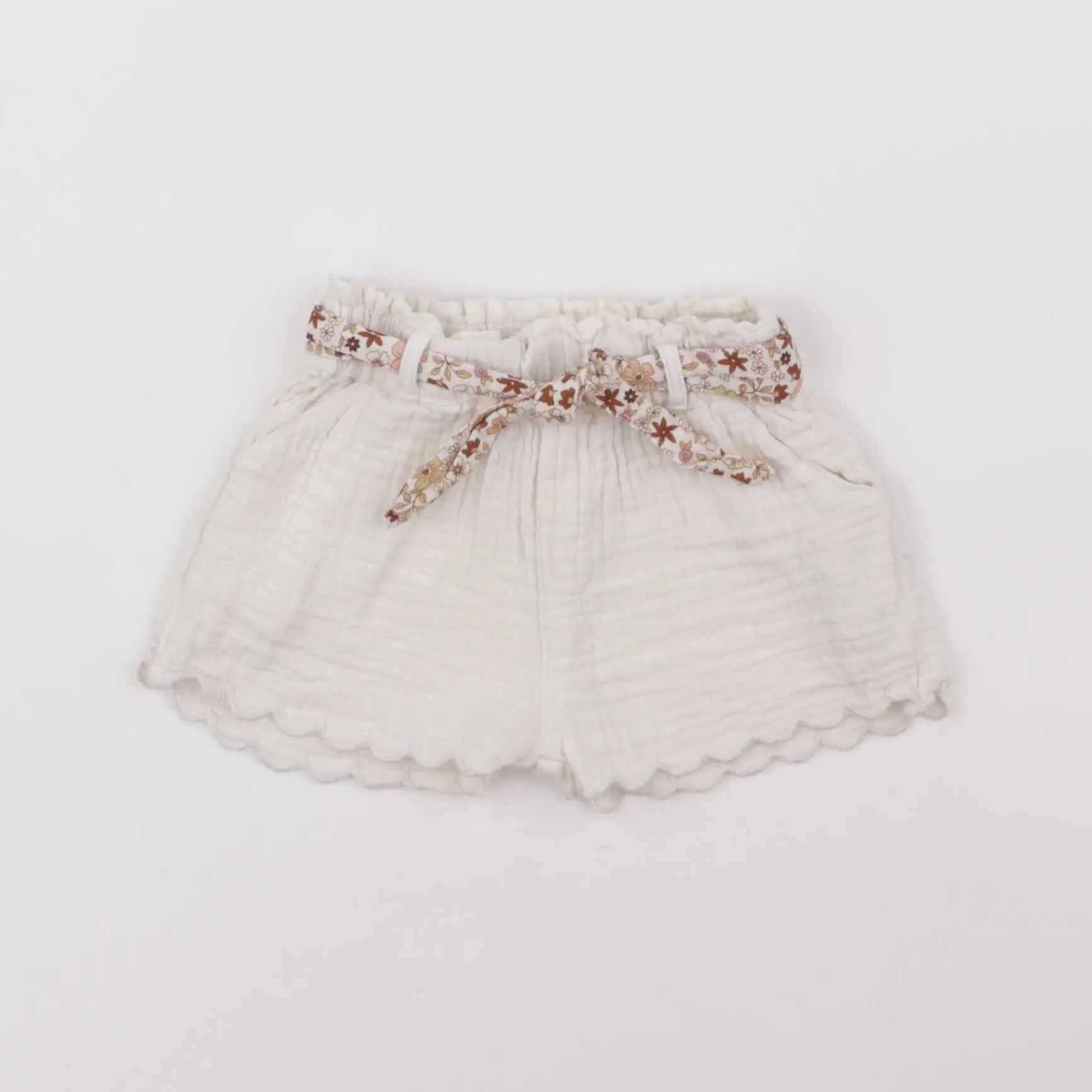 Vertbaudet - short blanc - 12 mois