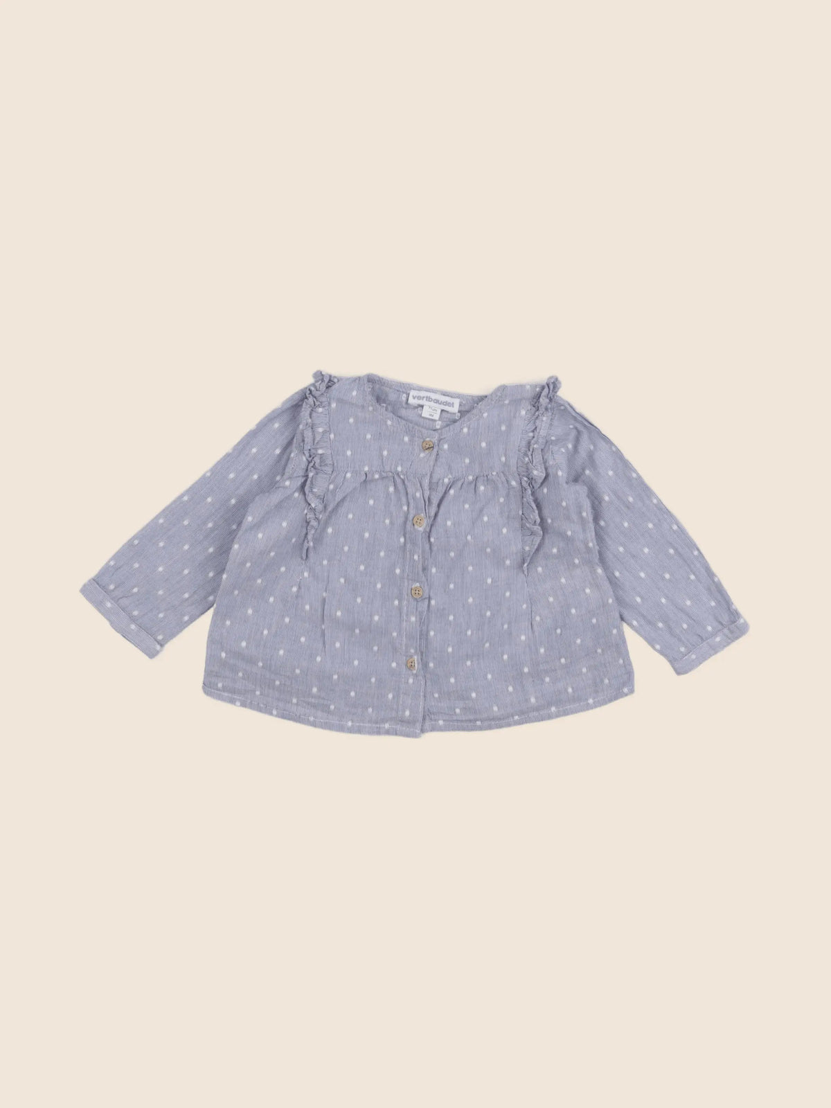 Vertbaudet - blouse bleu - 9 mois