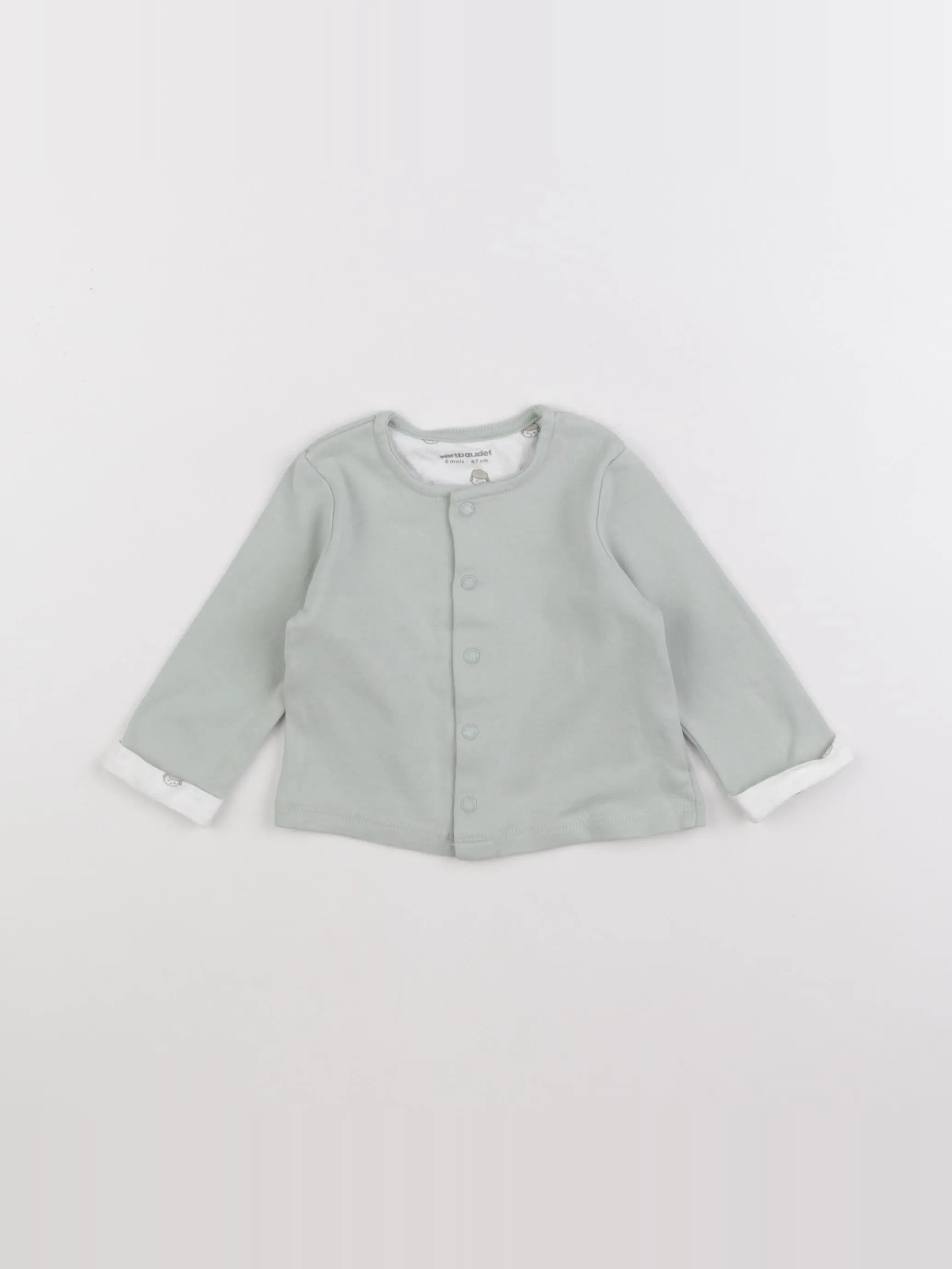 Vertbaudet - gilet vert - 6 mois