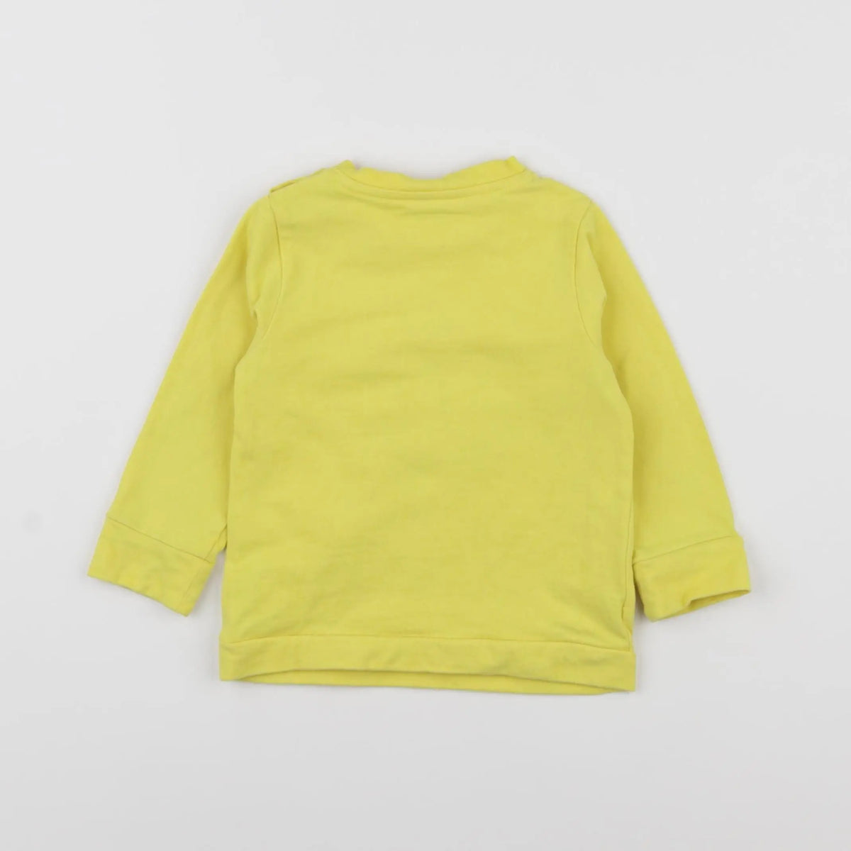 Vertbaudet - sweat jaune - 12 mois