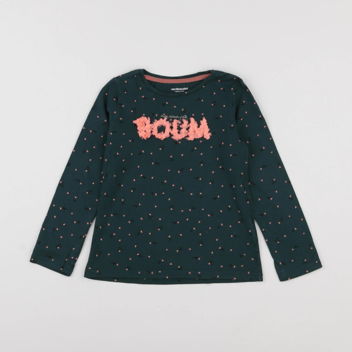 Vertbaudet - tee-shirt vert - 4 ans