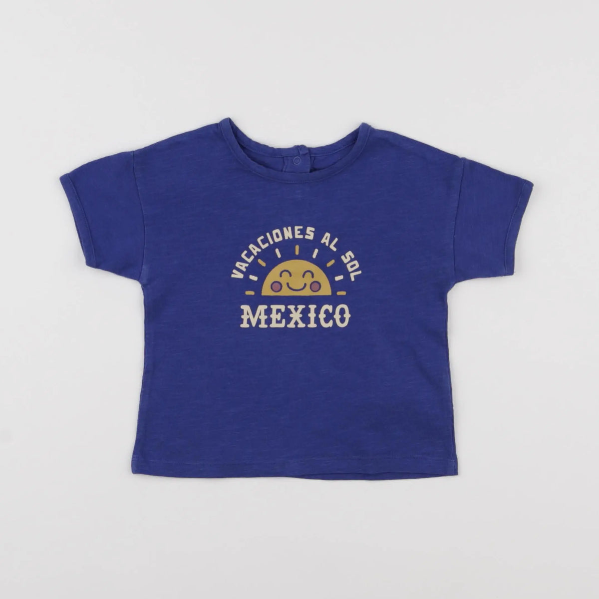 Vertbaudet - tee-shirt bleu - 12 mois