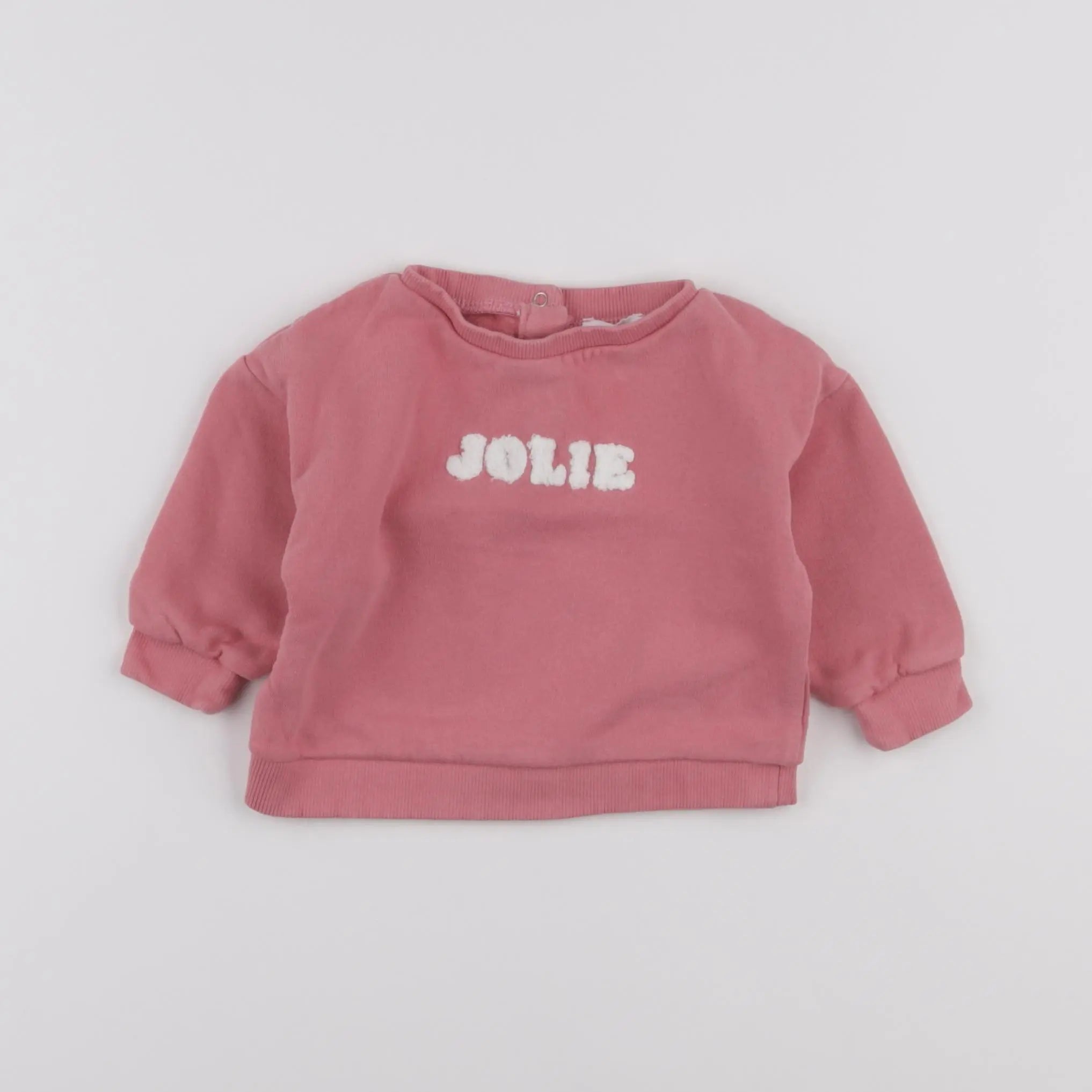 Vertbaudet - sweat rose - 12 mois