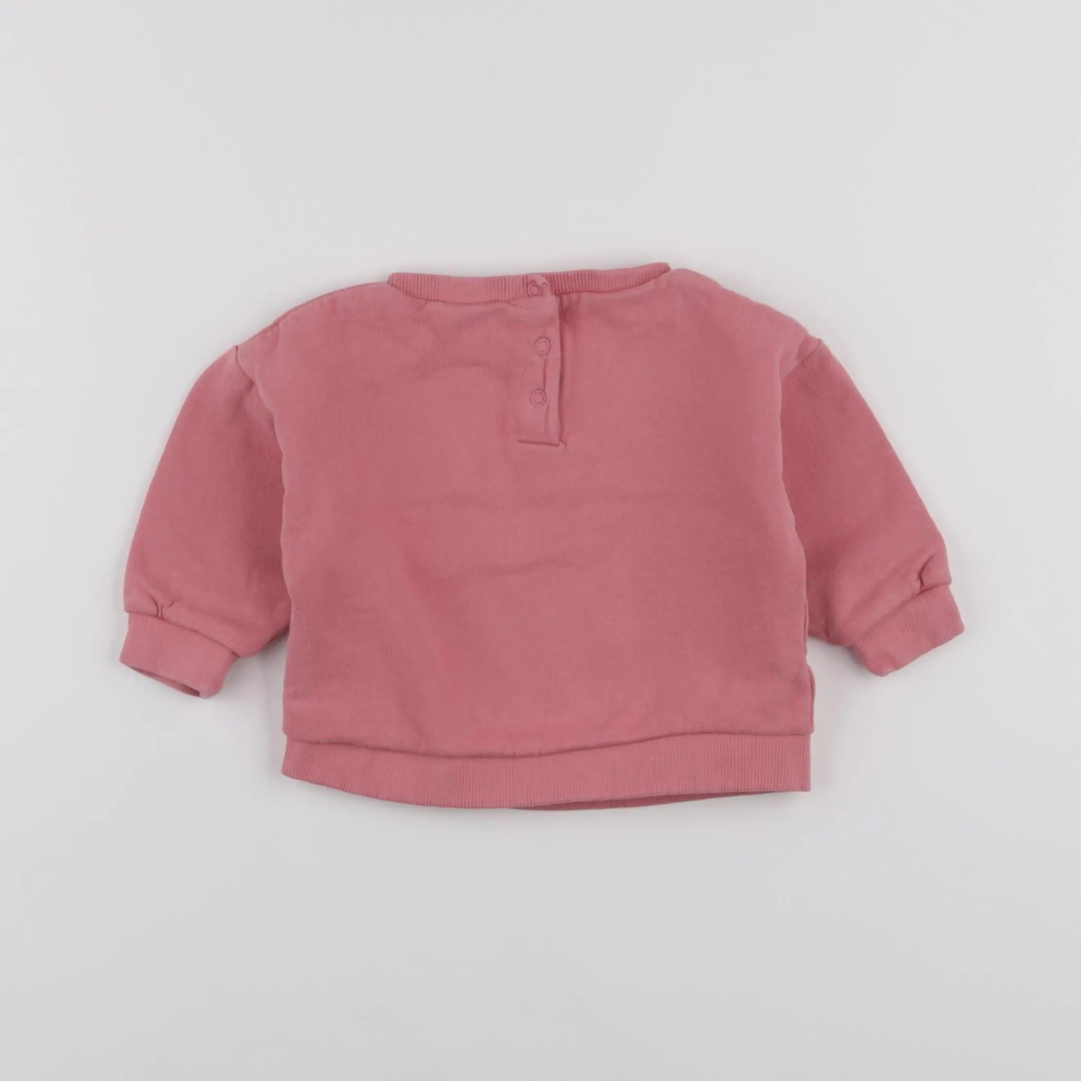 Vertbaudet - sweat rose - 12 mois