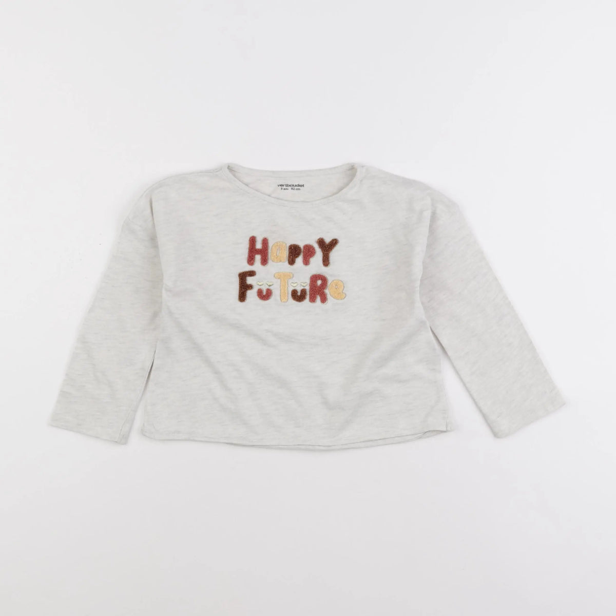 Vertbaudet - tee-shirt gris, or - 3 ans