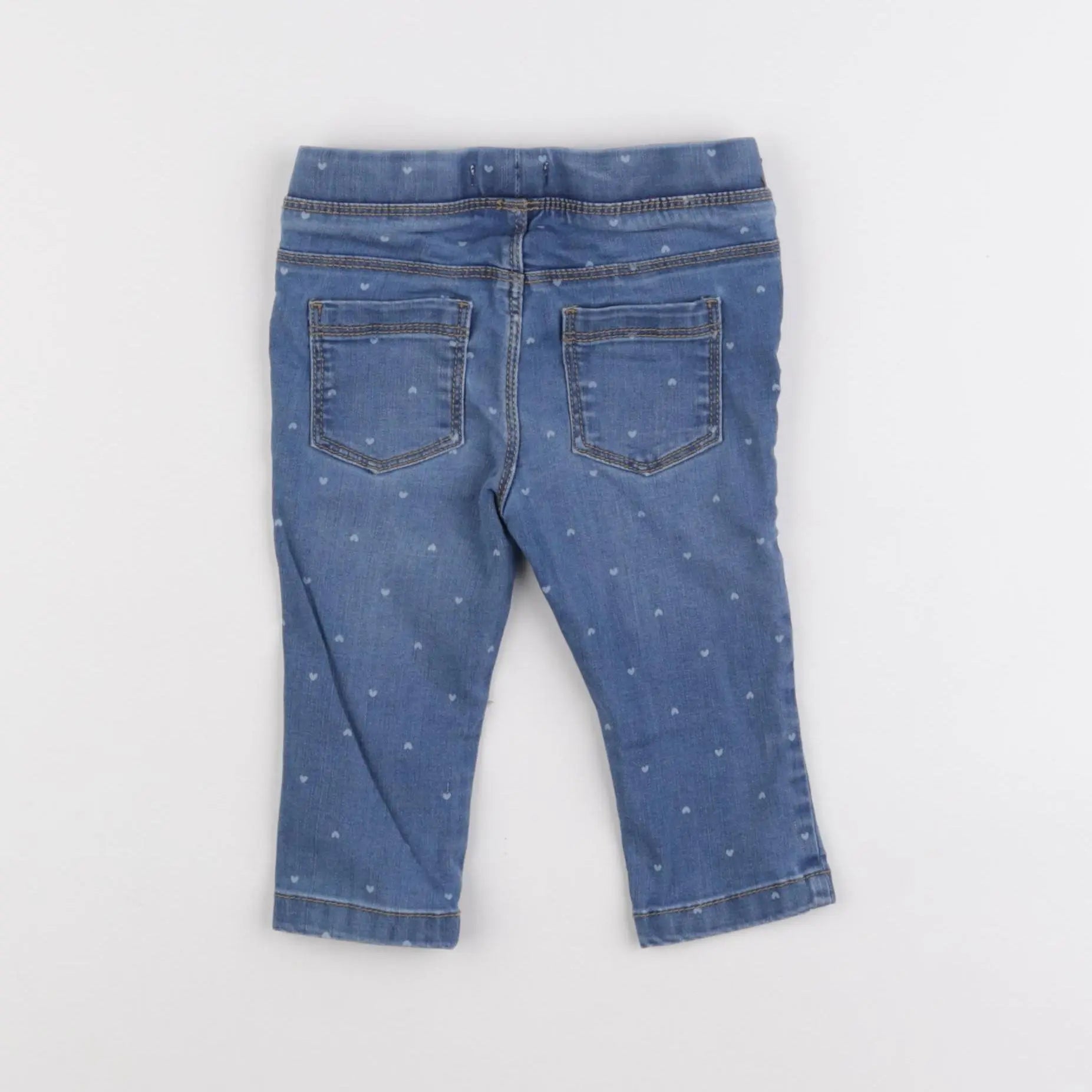 Vertbaudet - jegging bleu - 12 mois