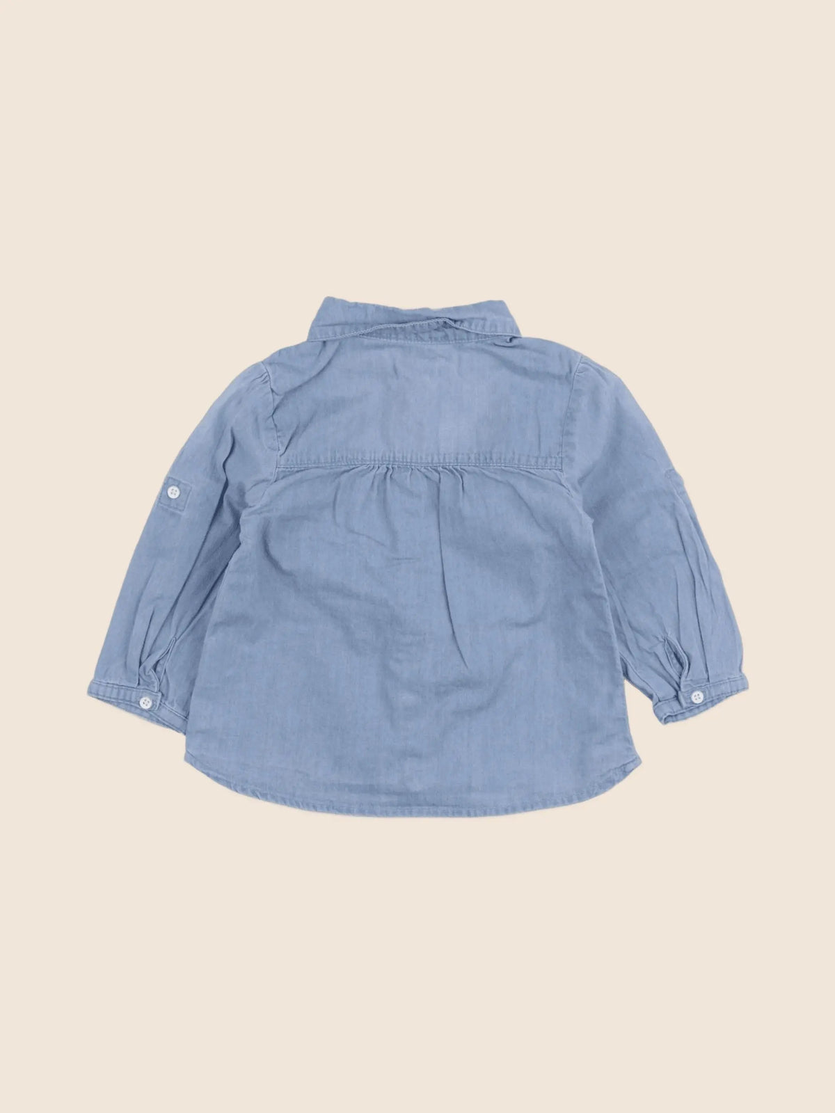 Vertbaudet - chemise bleu - 12 mois