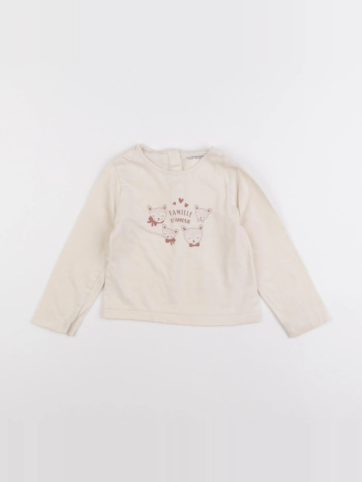 Vertbaudet - tee-shirt blanc - 2 ans