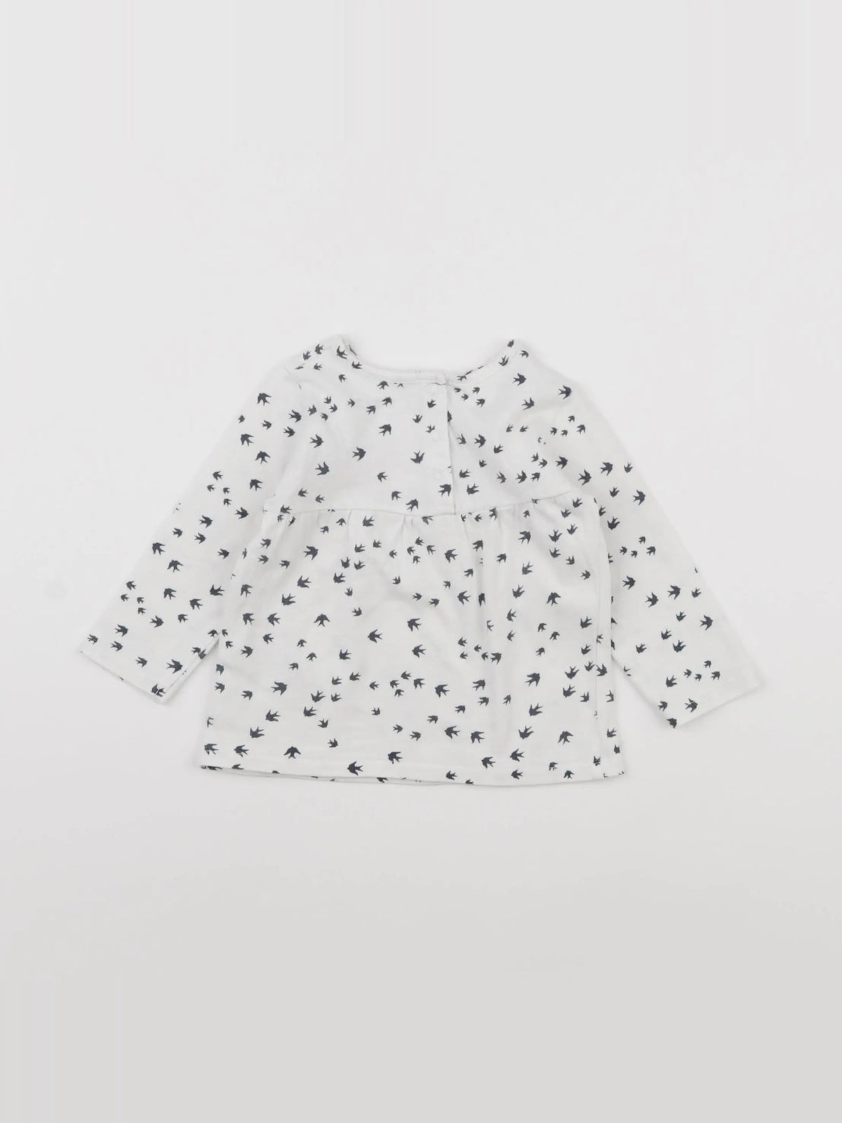 Vertbaudet - tee-shirt blanc, bleu - 6 mois