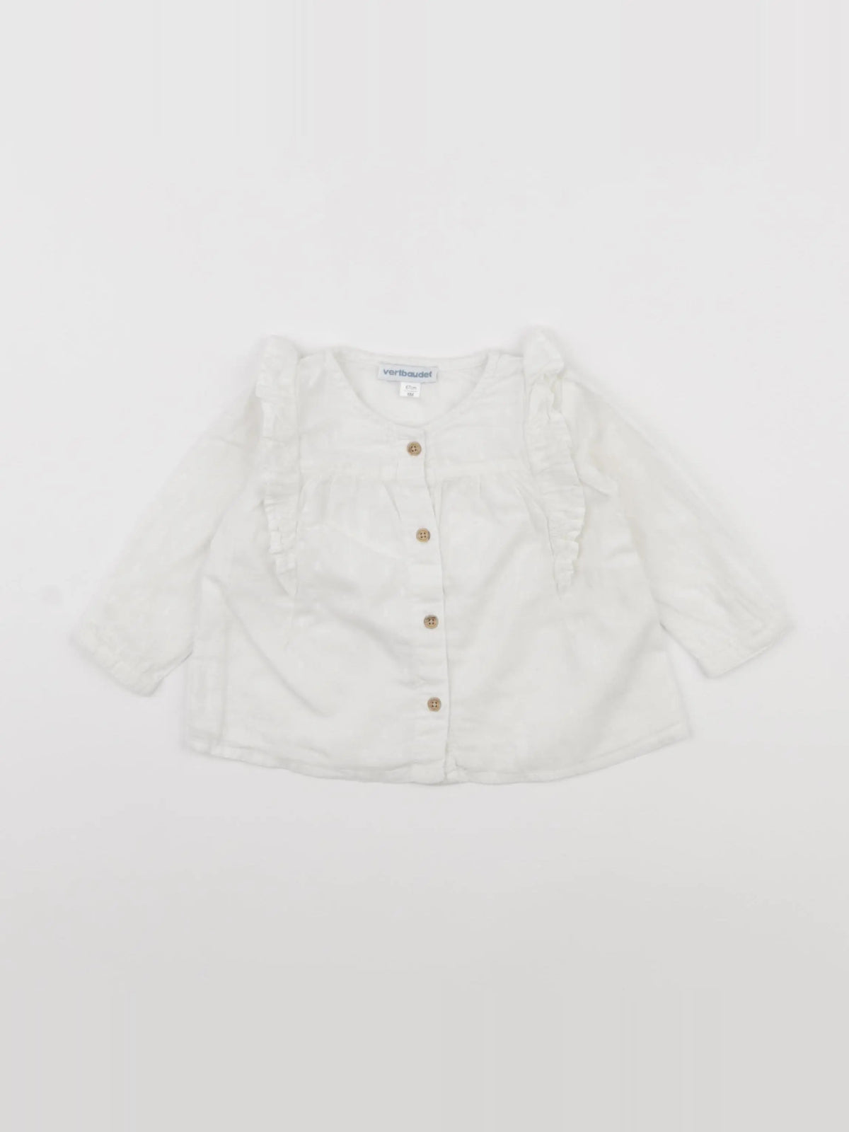 Vertbaudet - blouse blanc - 6 mois