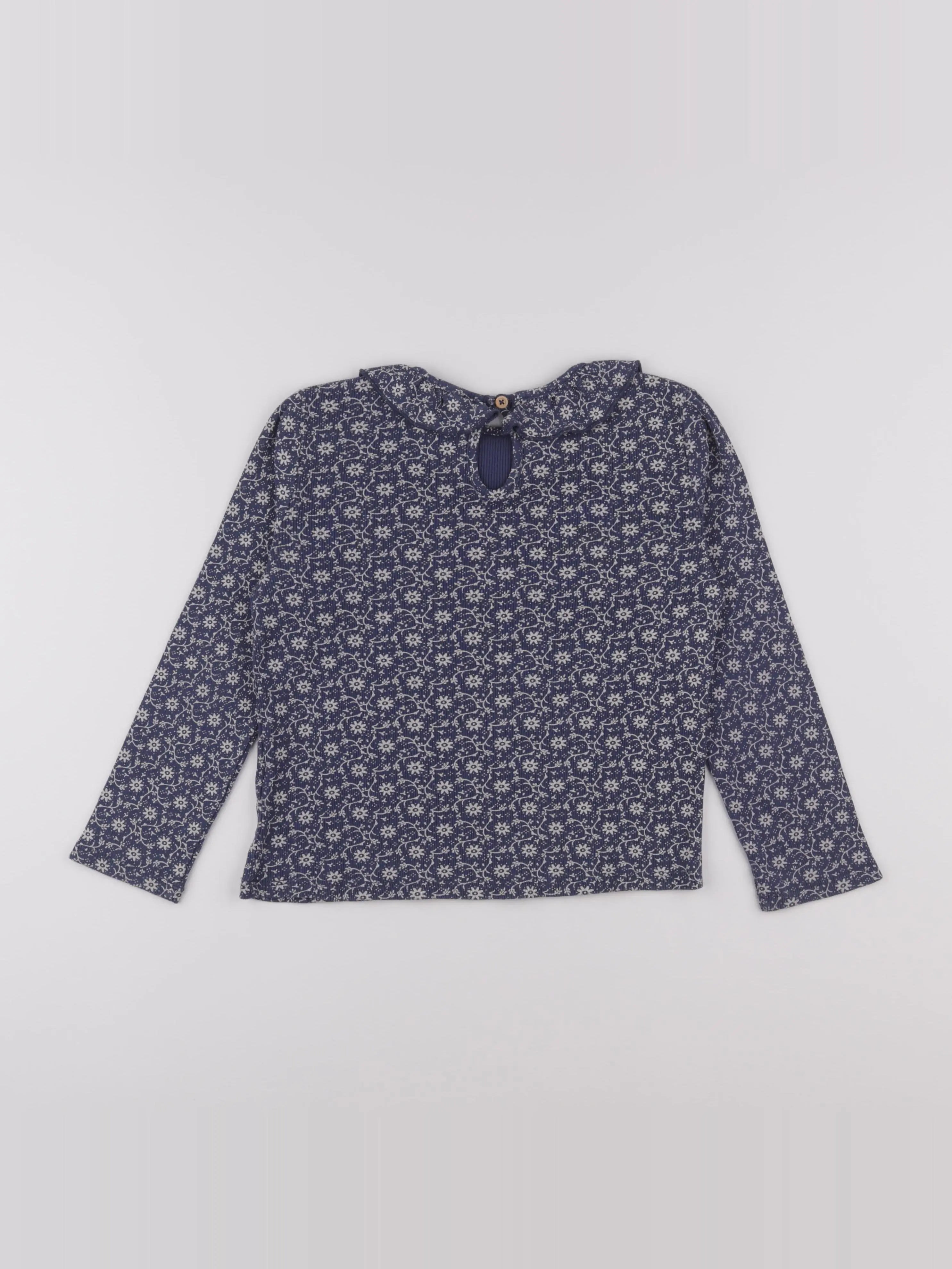Monoprix - tee-shirt bleu, blanc - 8 ans