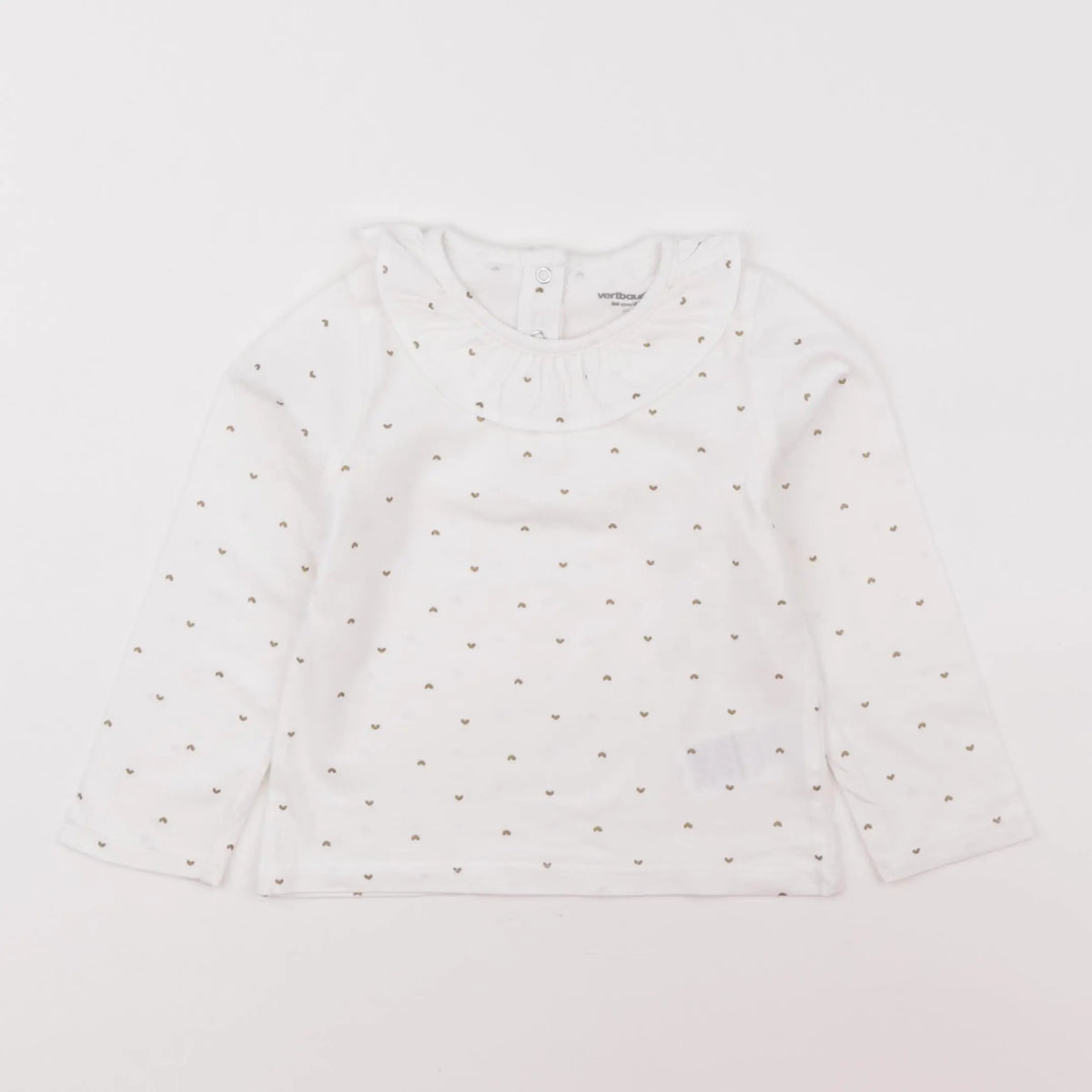 Vertbaudet - tee-shirt blanc, or - 2 ans