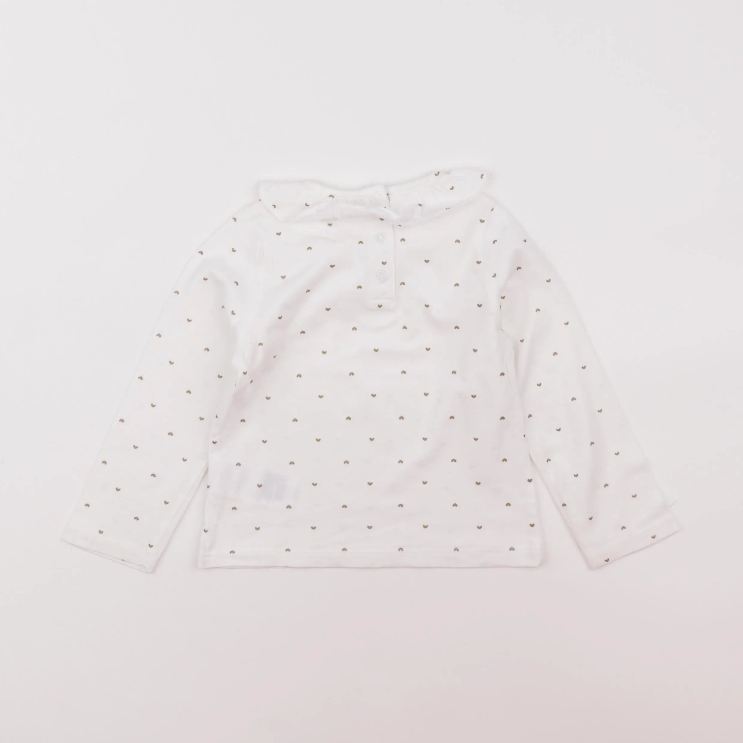 Vertbaudet - tee-shirt blanc, or - 2 ans