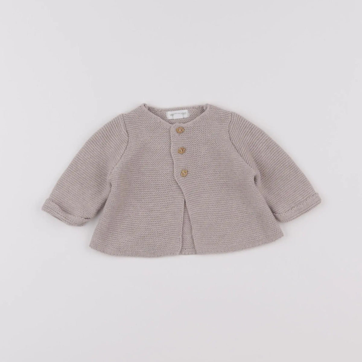 Vertbaudet - gilet taupe - 6 mois