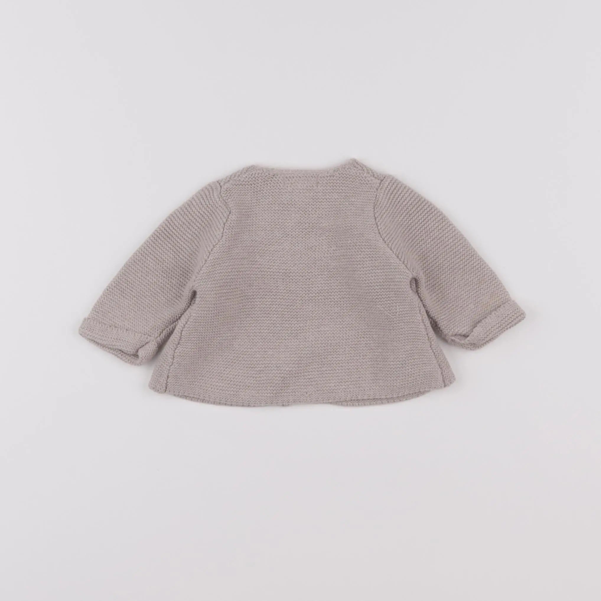 Vertbaudet - gilet taupe - 6 mois