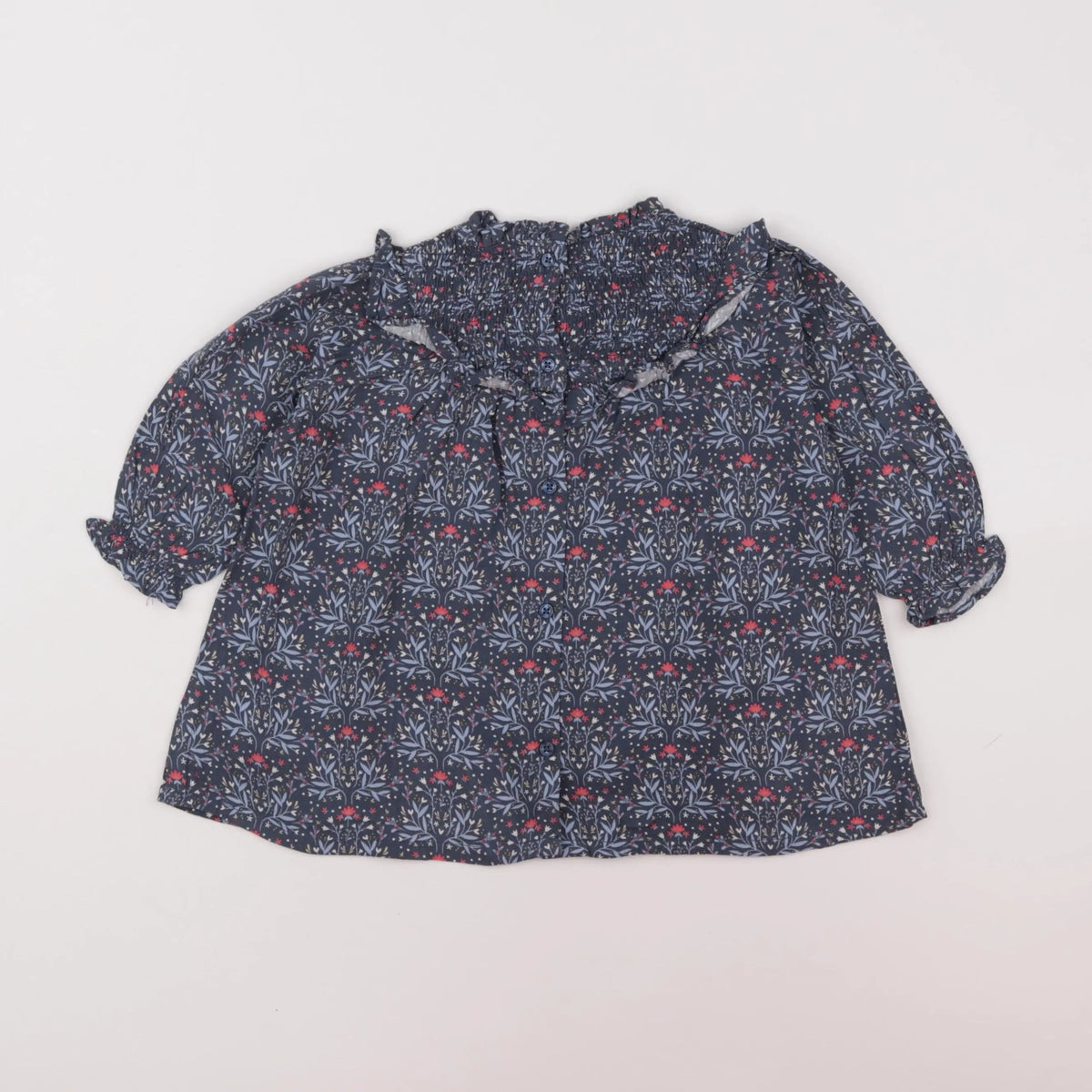 Vertbaudet - robe bleu - 12 mois