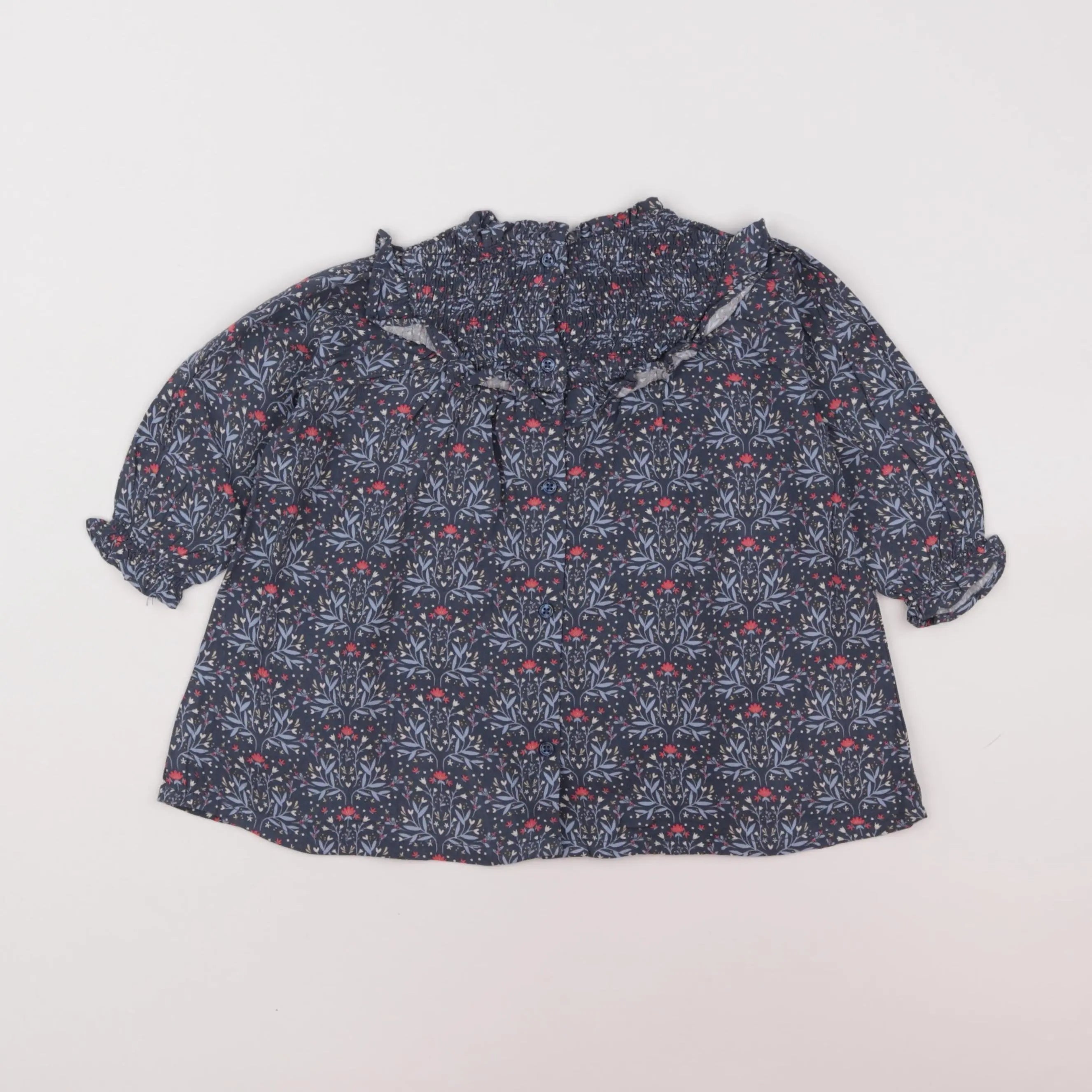 Vertbaudet - robe bleu - 12 mois