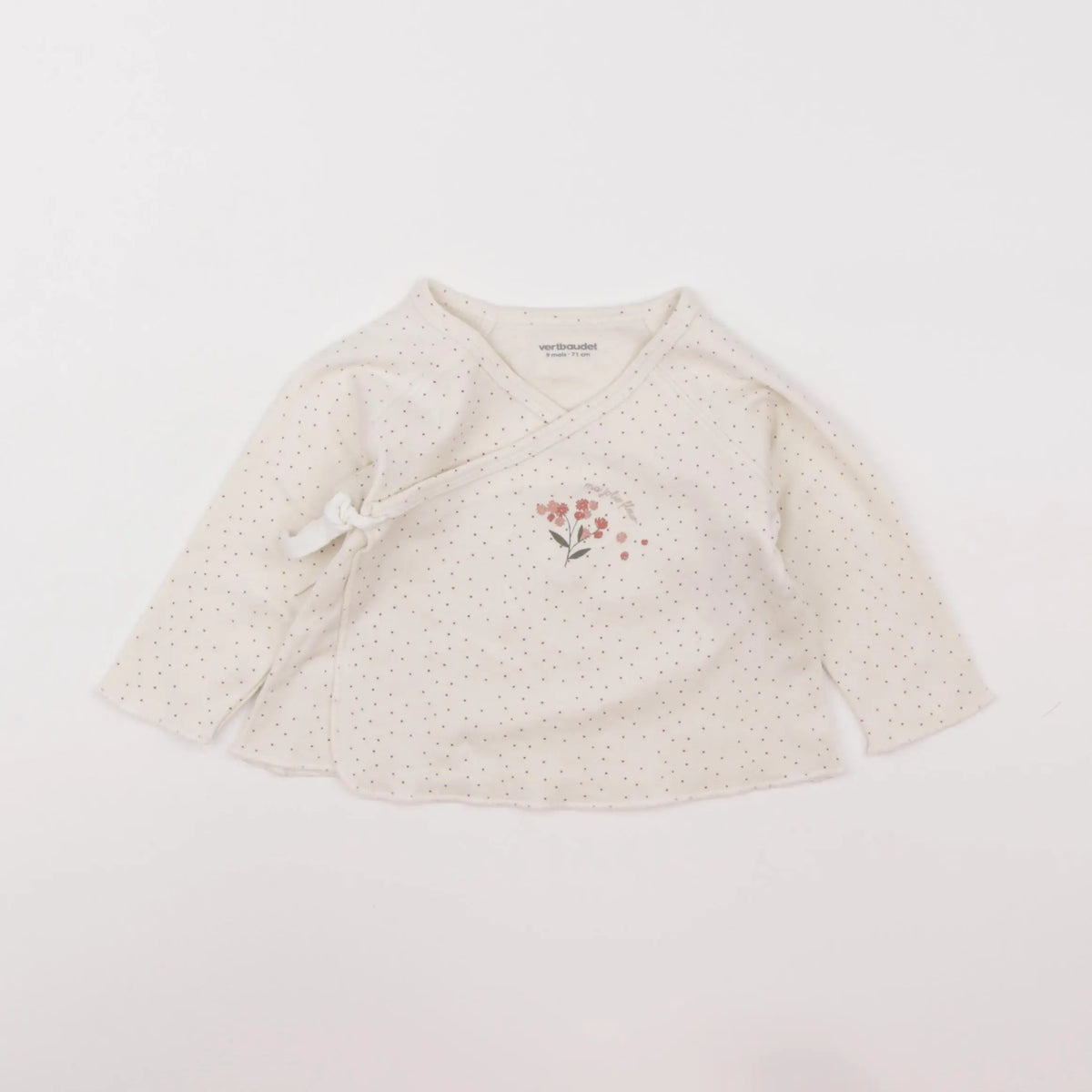 Vertbaudet - tee-shirt beige - 12 mois