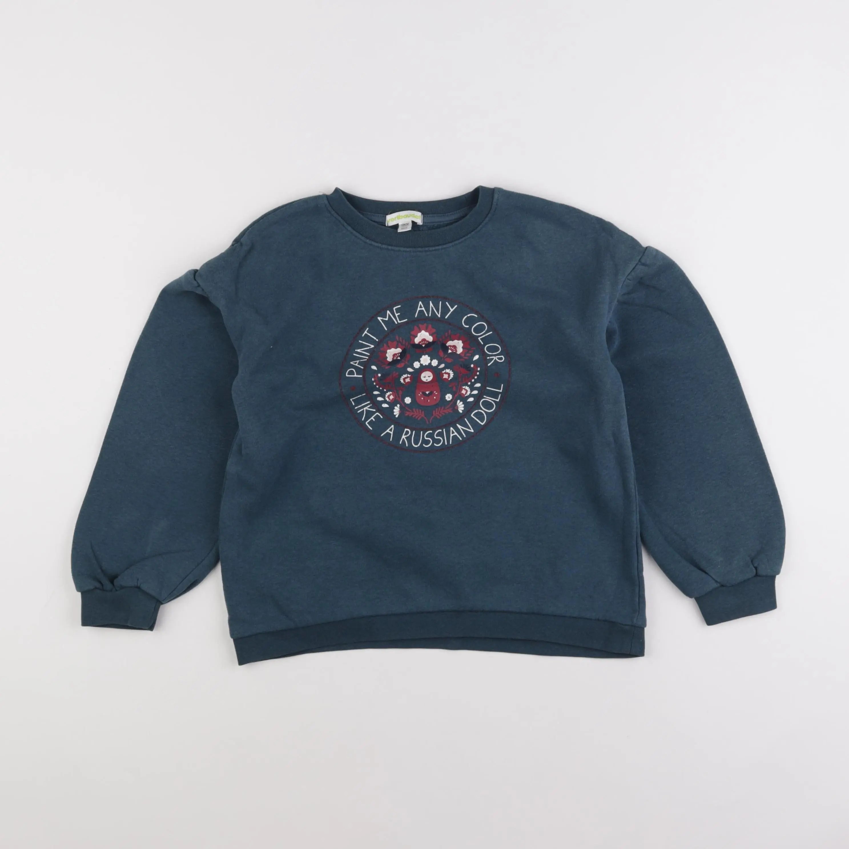 Vertbaudet - sweat bleu - 8 ans