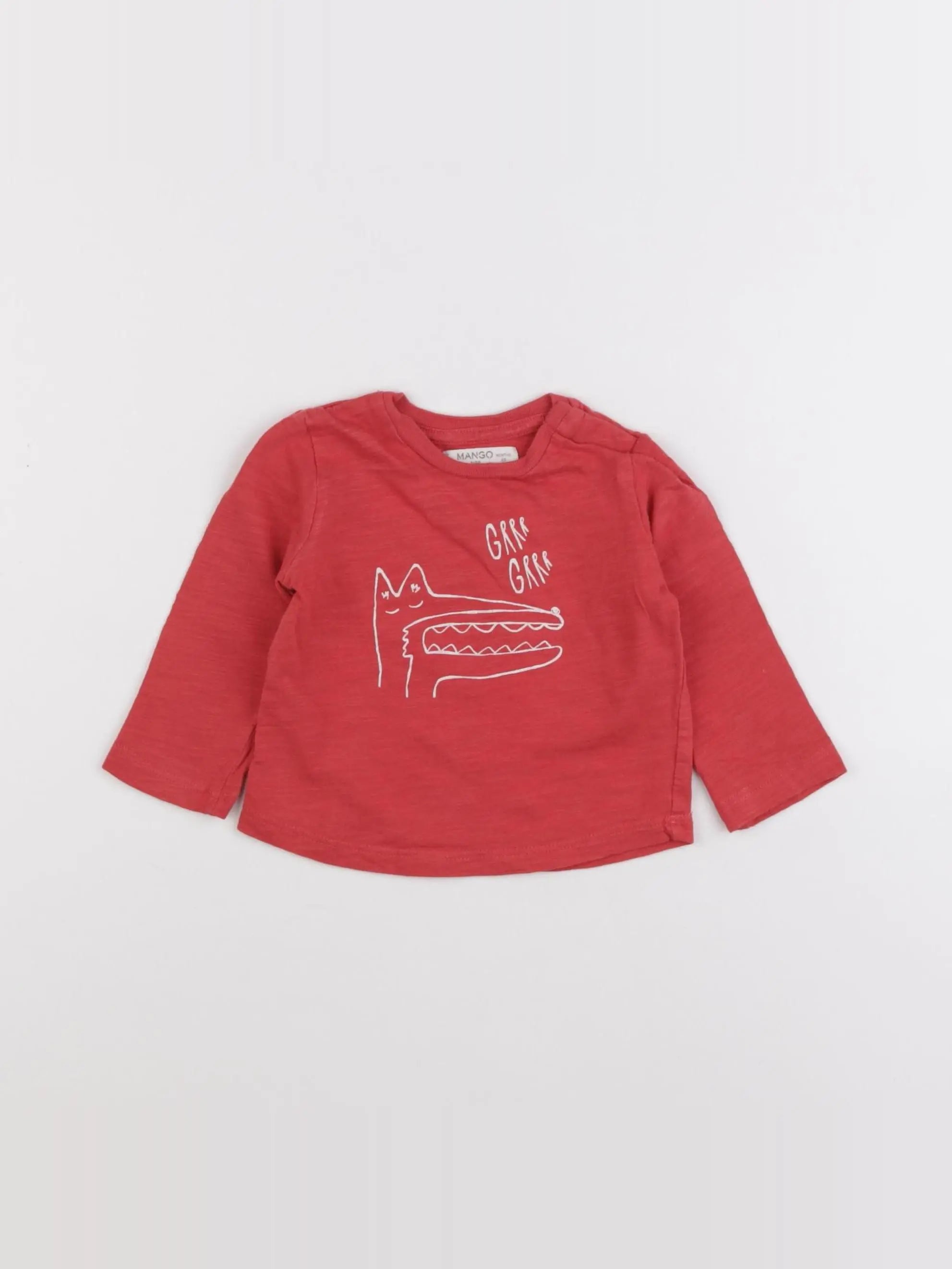Mango - tee-shirt rouge - 6/9 mois
