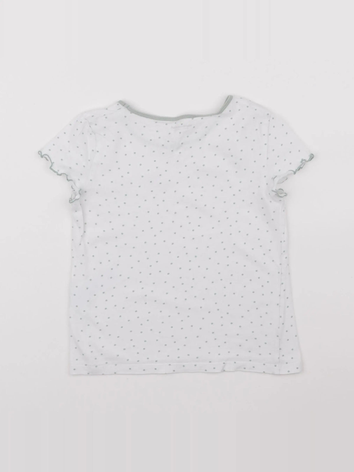 Vertbaudet - maillot de corps blanc, vert - 8 ans
