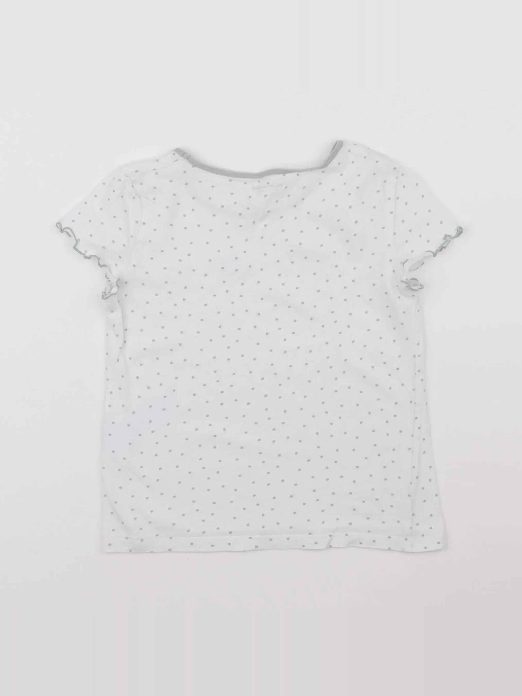 Vertbaudet - maillot de corps blanc, vert - 8 ans