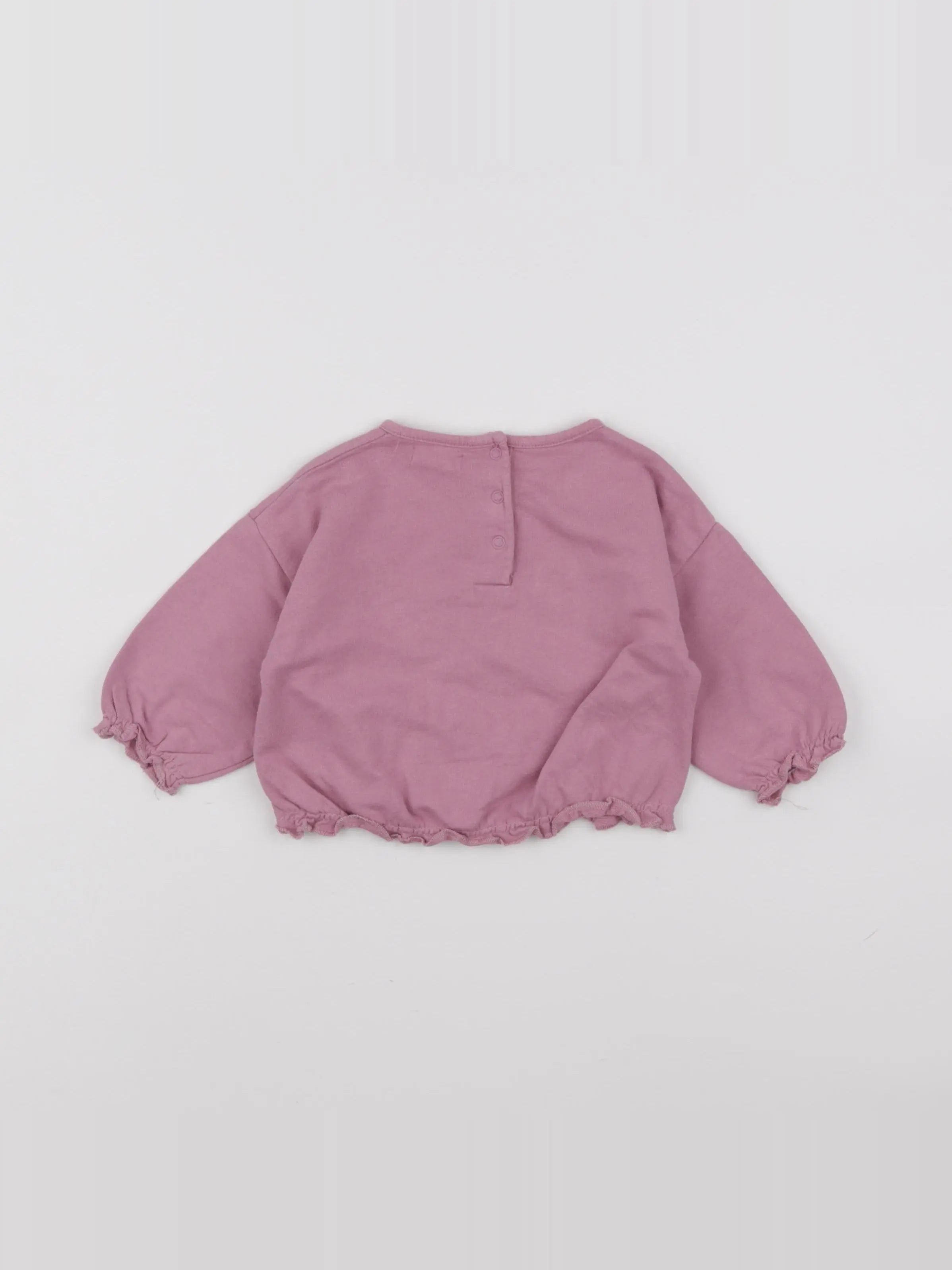 Vertbaudet - sweat violet - 6 mois