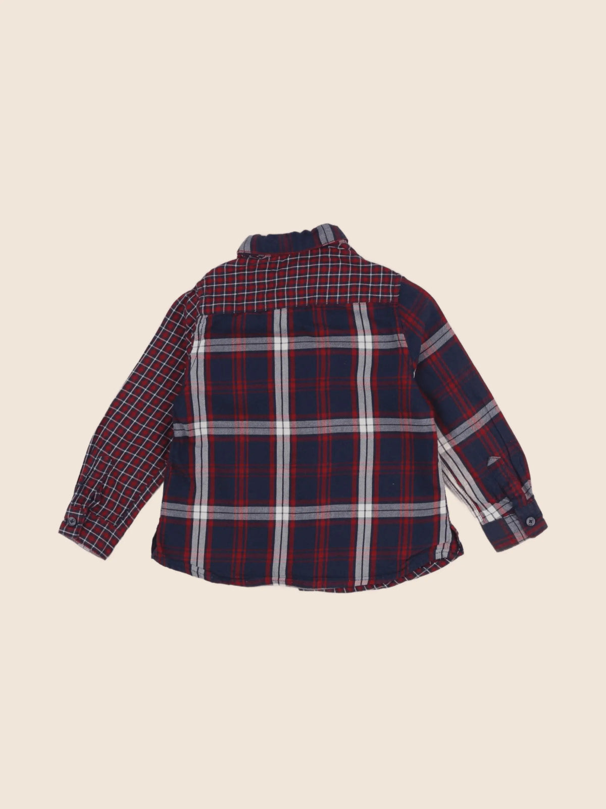 IKKS - chemise rouge, bleu - 2 ans