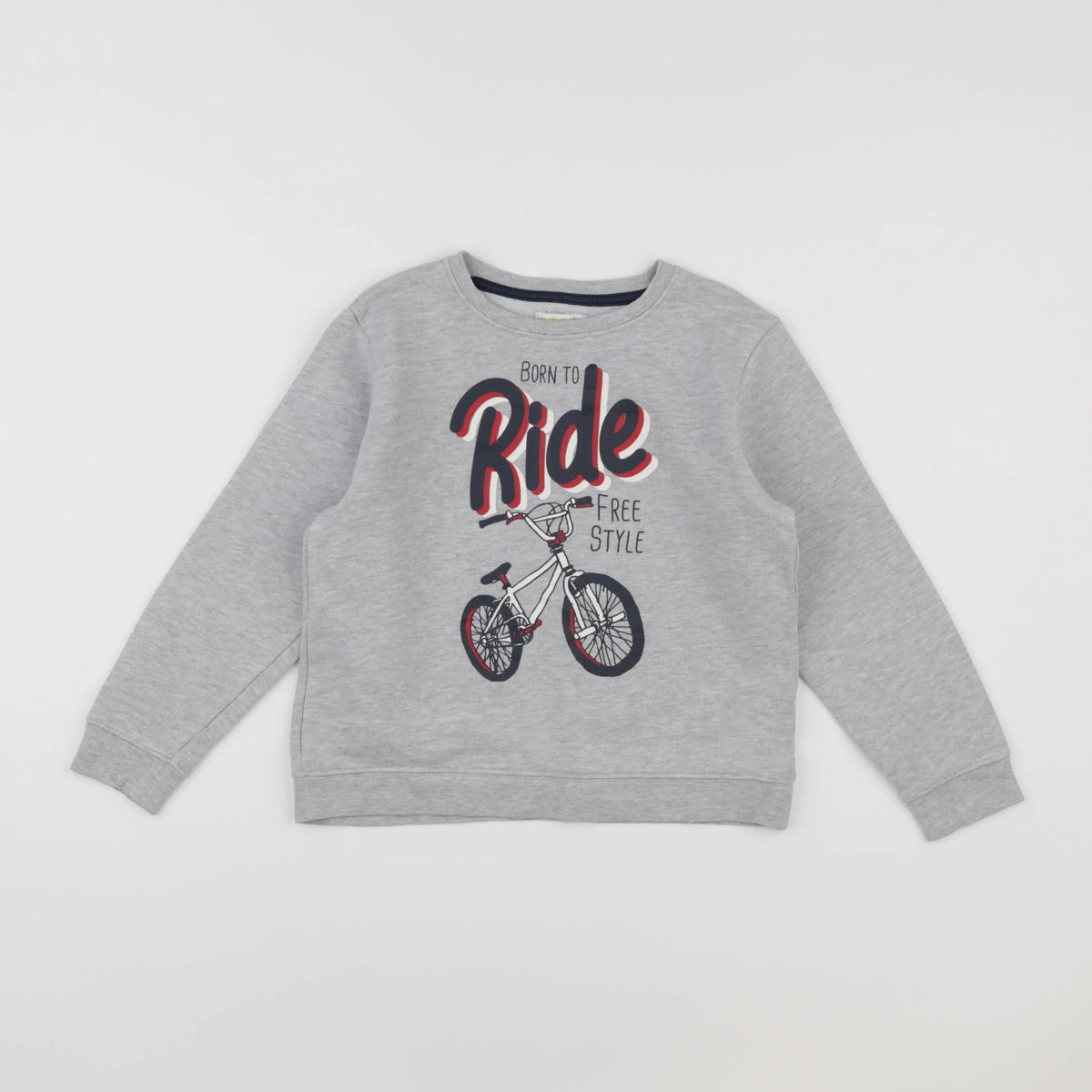 Vertbaudet - sweat gris - 8 ans