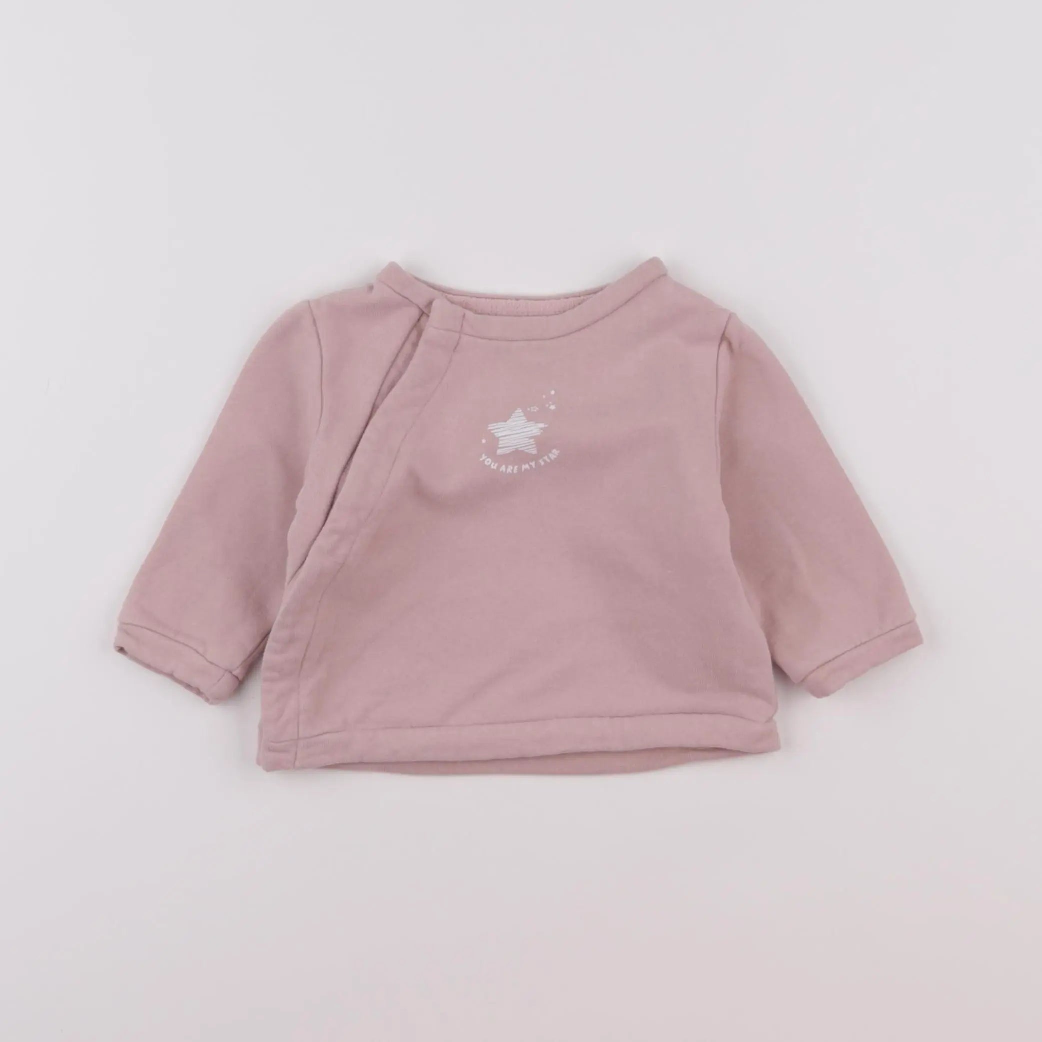 Vertbaudet - sweat rose - 3 mois
