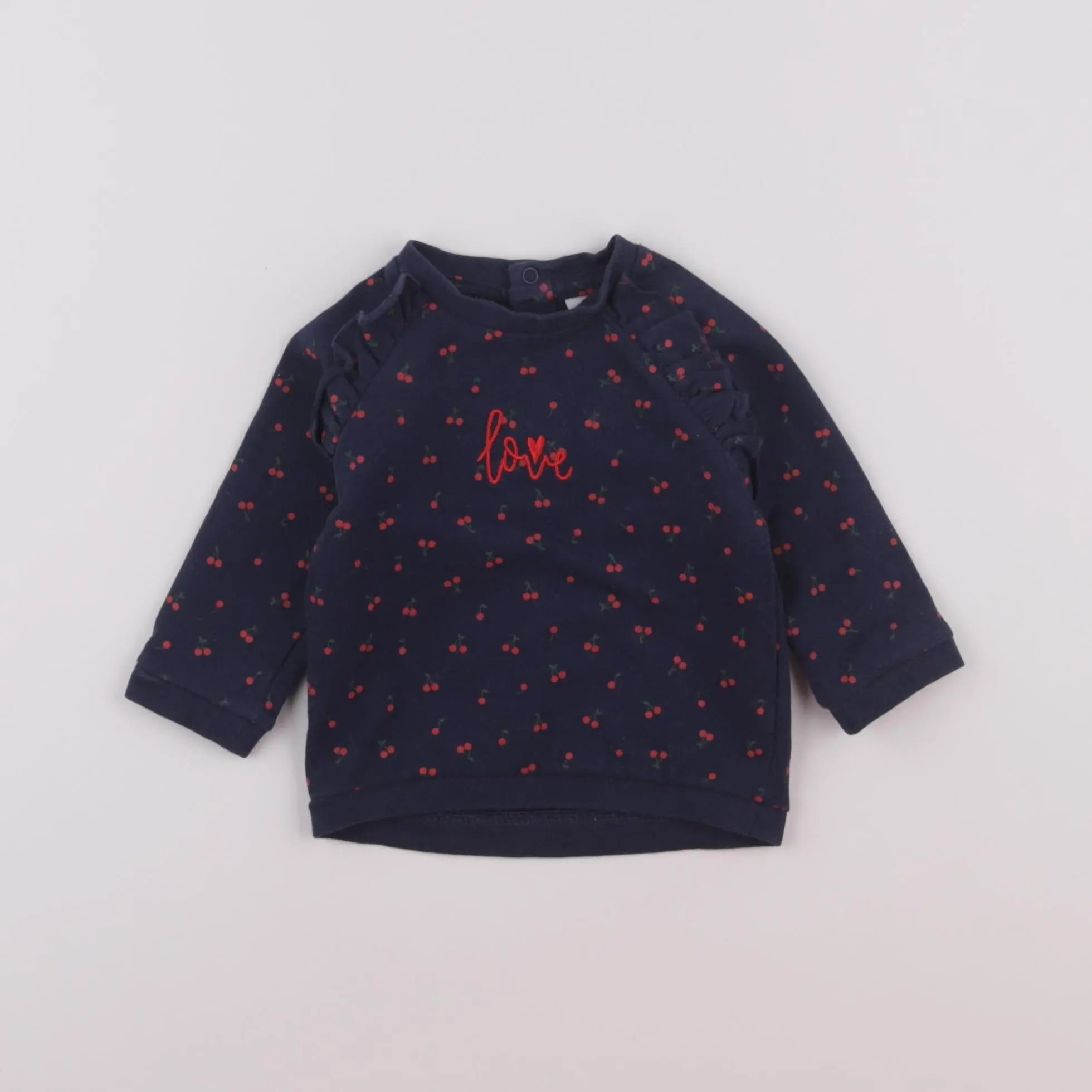 Vertbaudet - sweat bleu - 3 mois