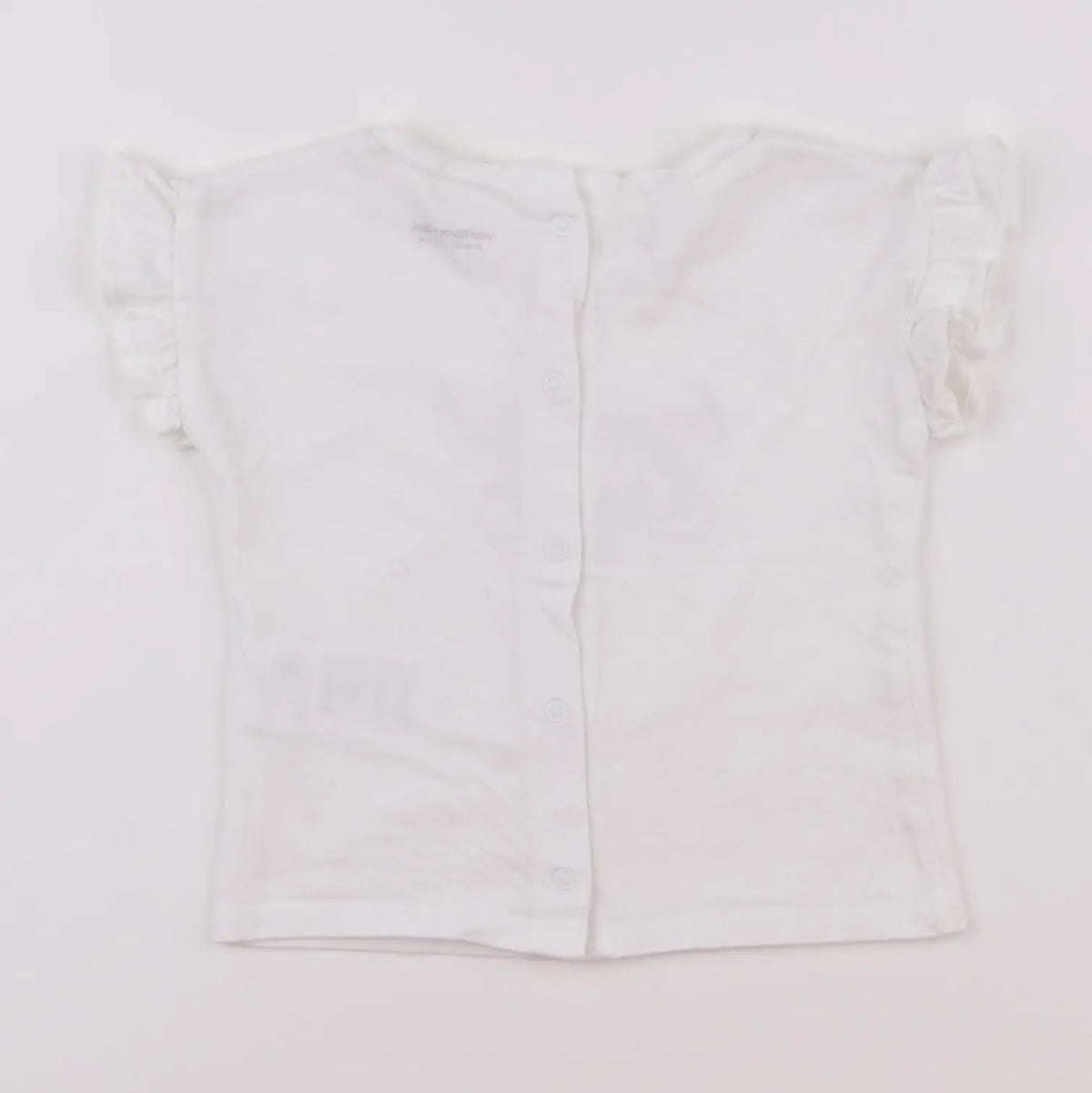Vertbaudet - tee-shirt blanc, or - 9 mois
