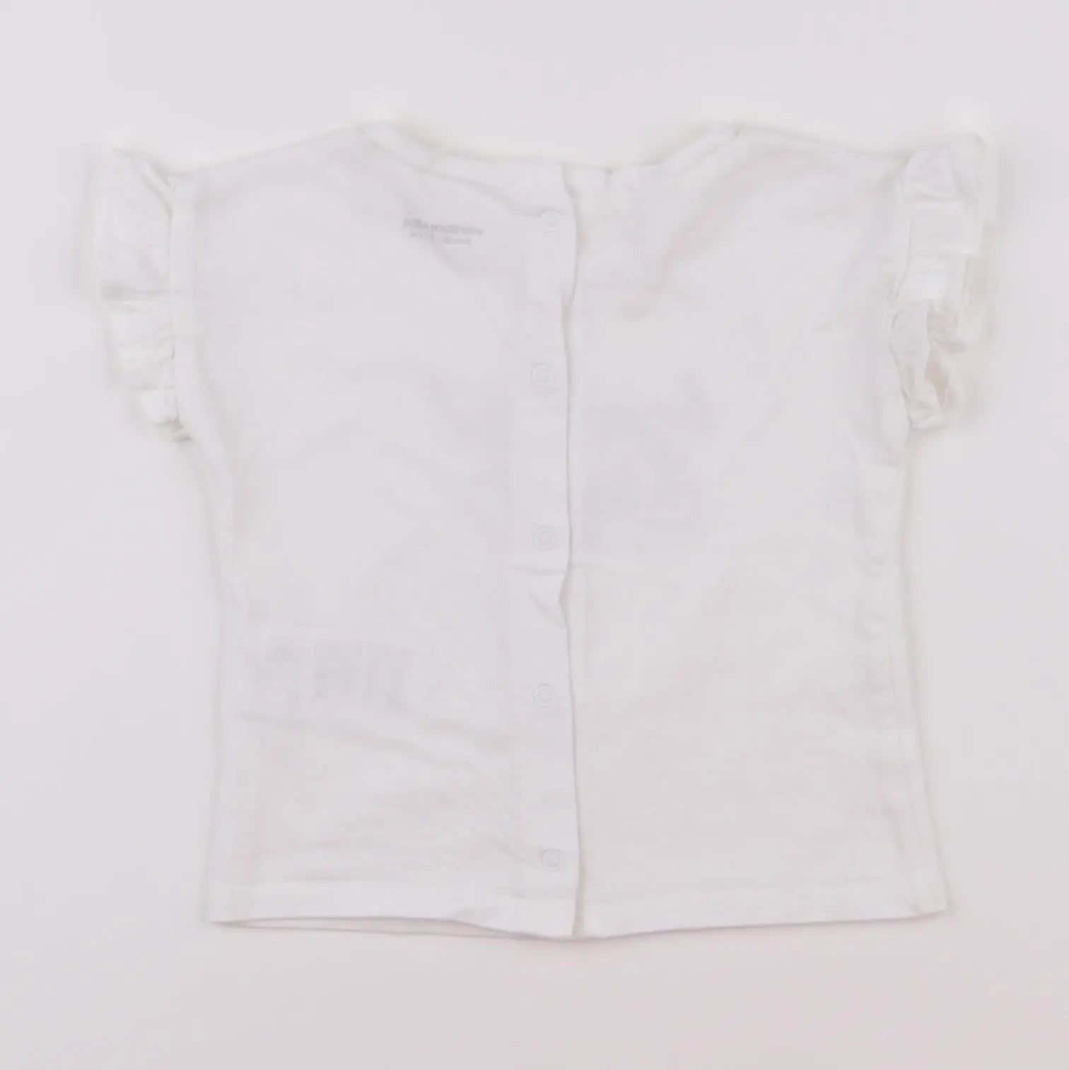 Vertbaudet - tee-shirt blanc, or - 9 mois