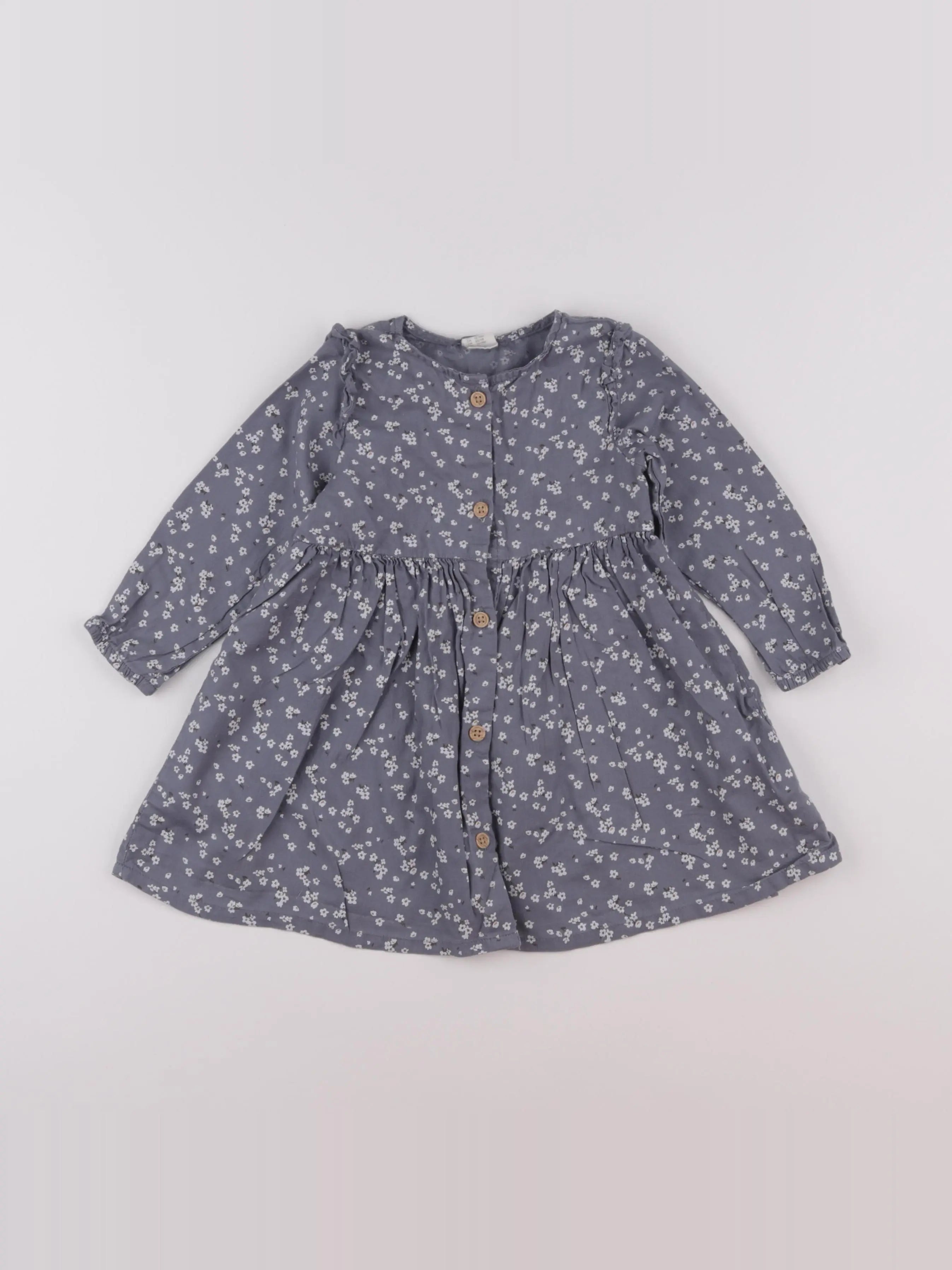 H&M - robe gris - 12/18 mois