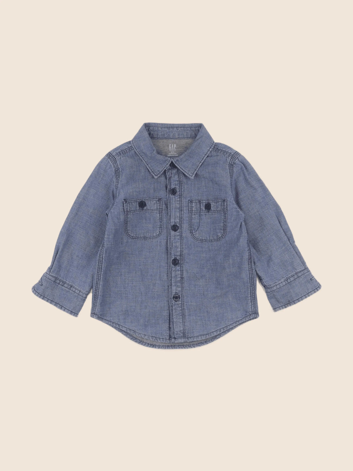 GAP - chemise bleu - 18/24 mois