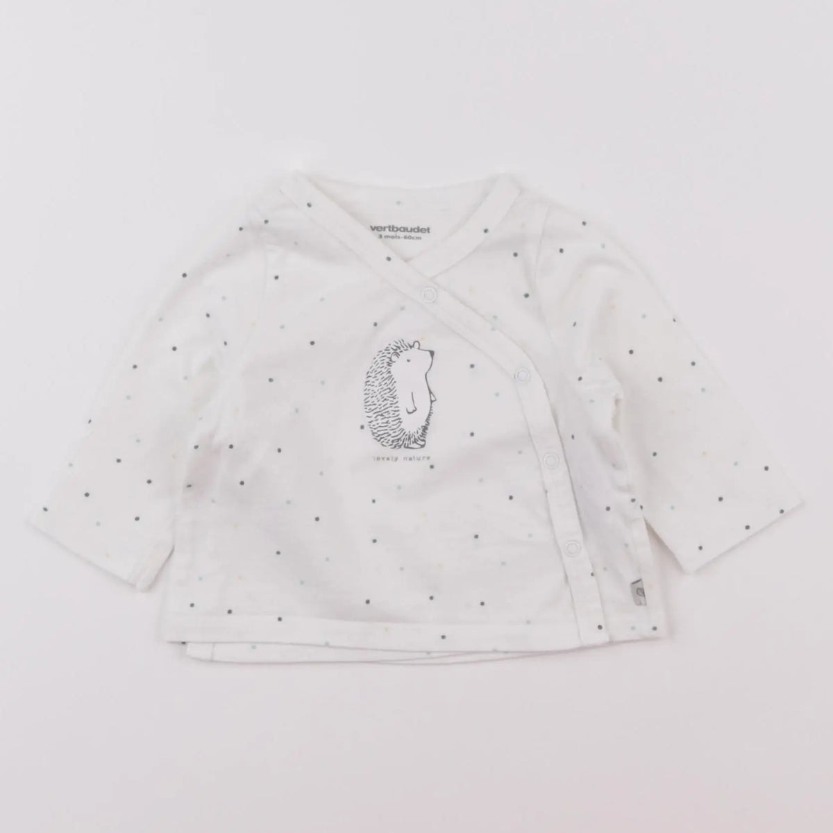 Vertbaudet - tee-shirt blanc - 3 mois