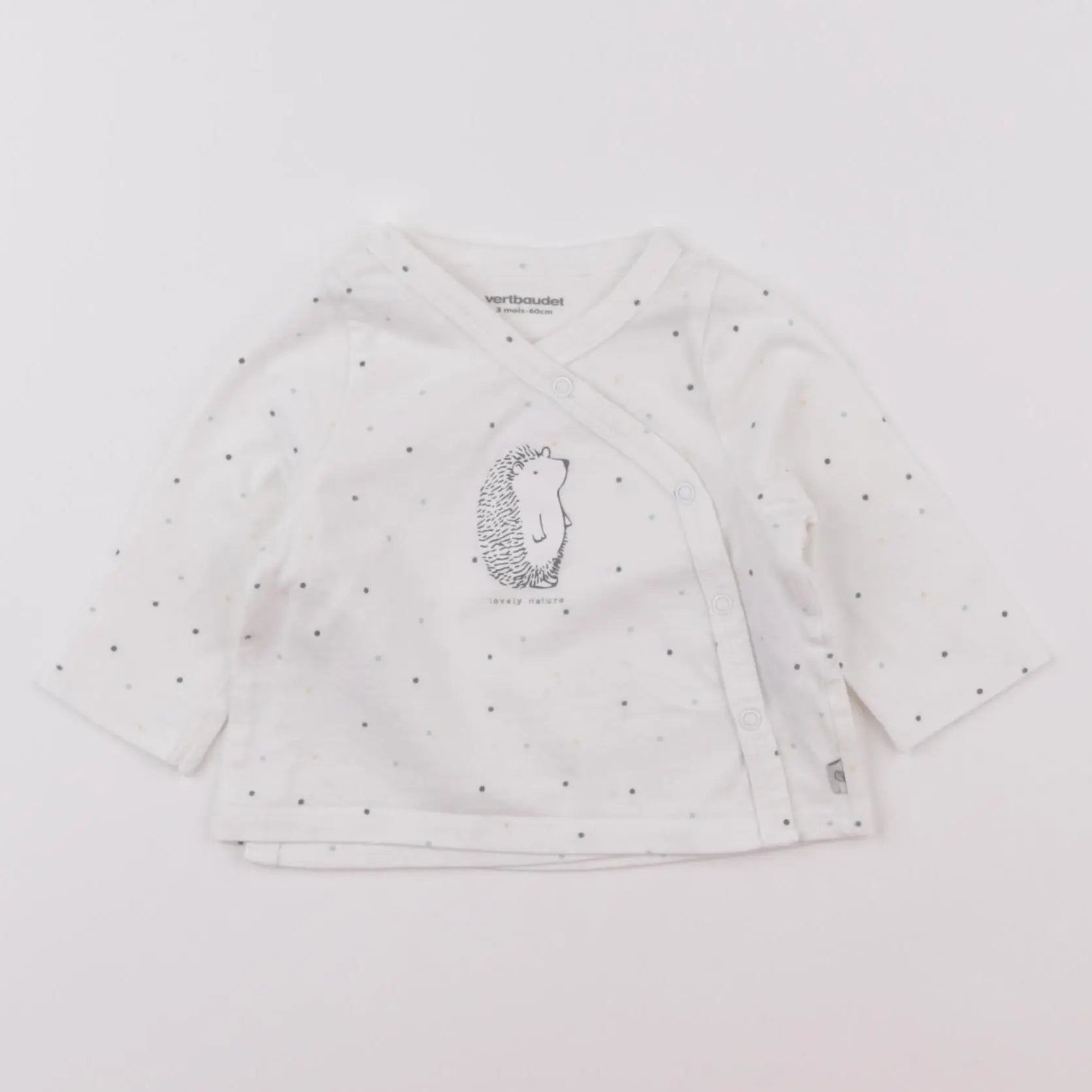 Vertbaudet - tee-shirt blanc - 3 mois