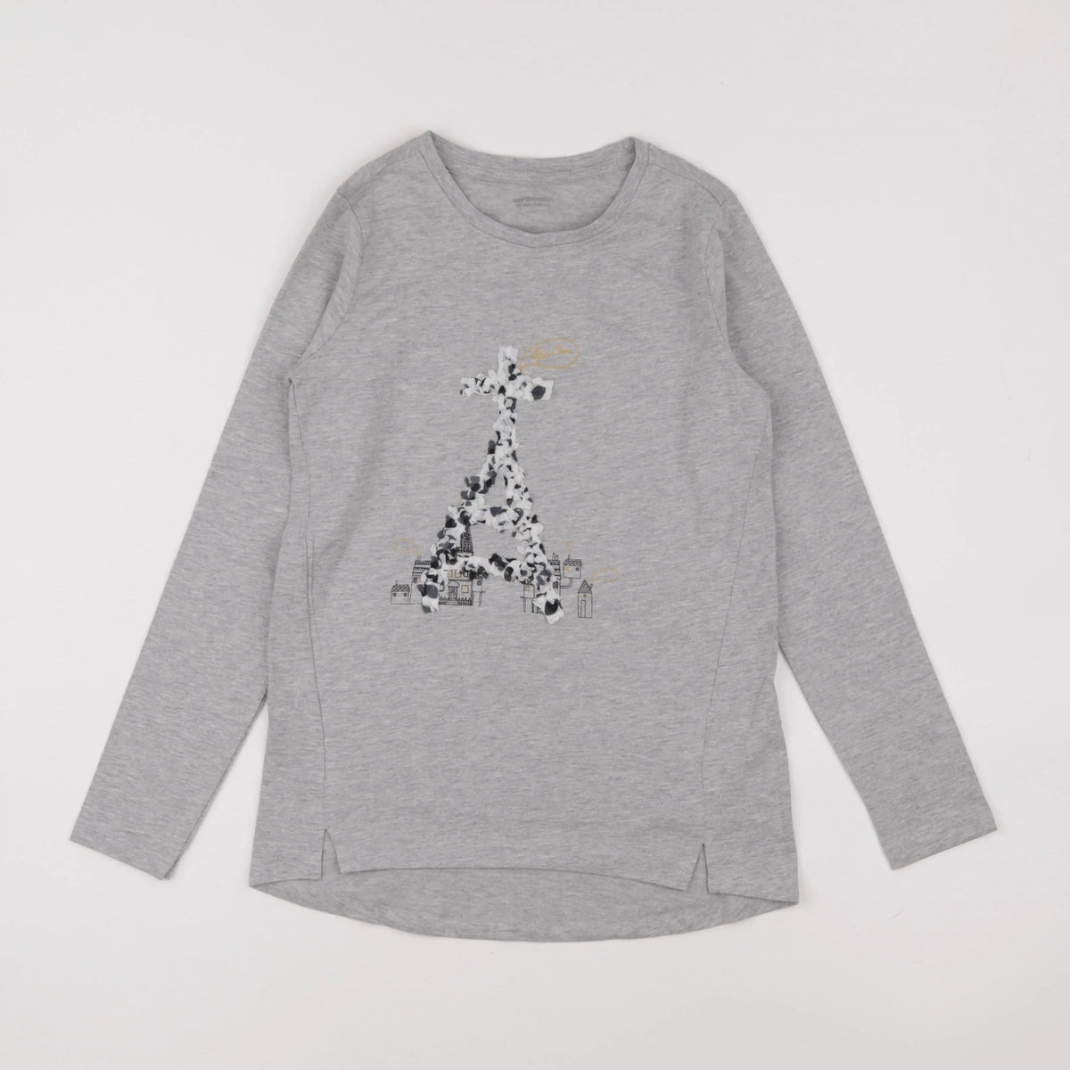 Vertbaudet - tee-shirt gris - 10 ans