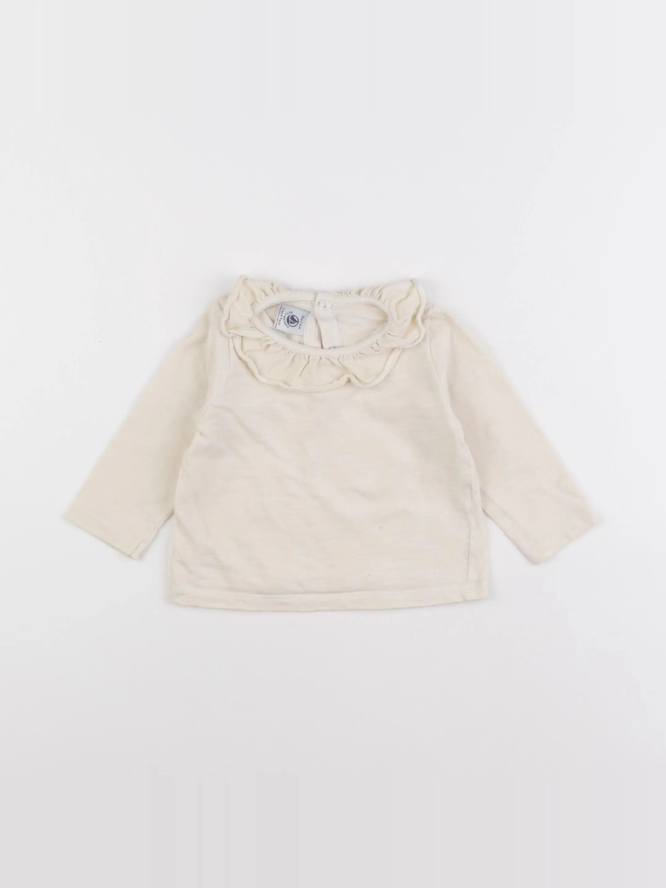 Petit Bateau - tee-shirt beige - 12 mois