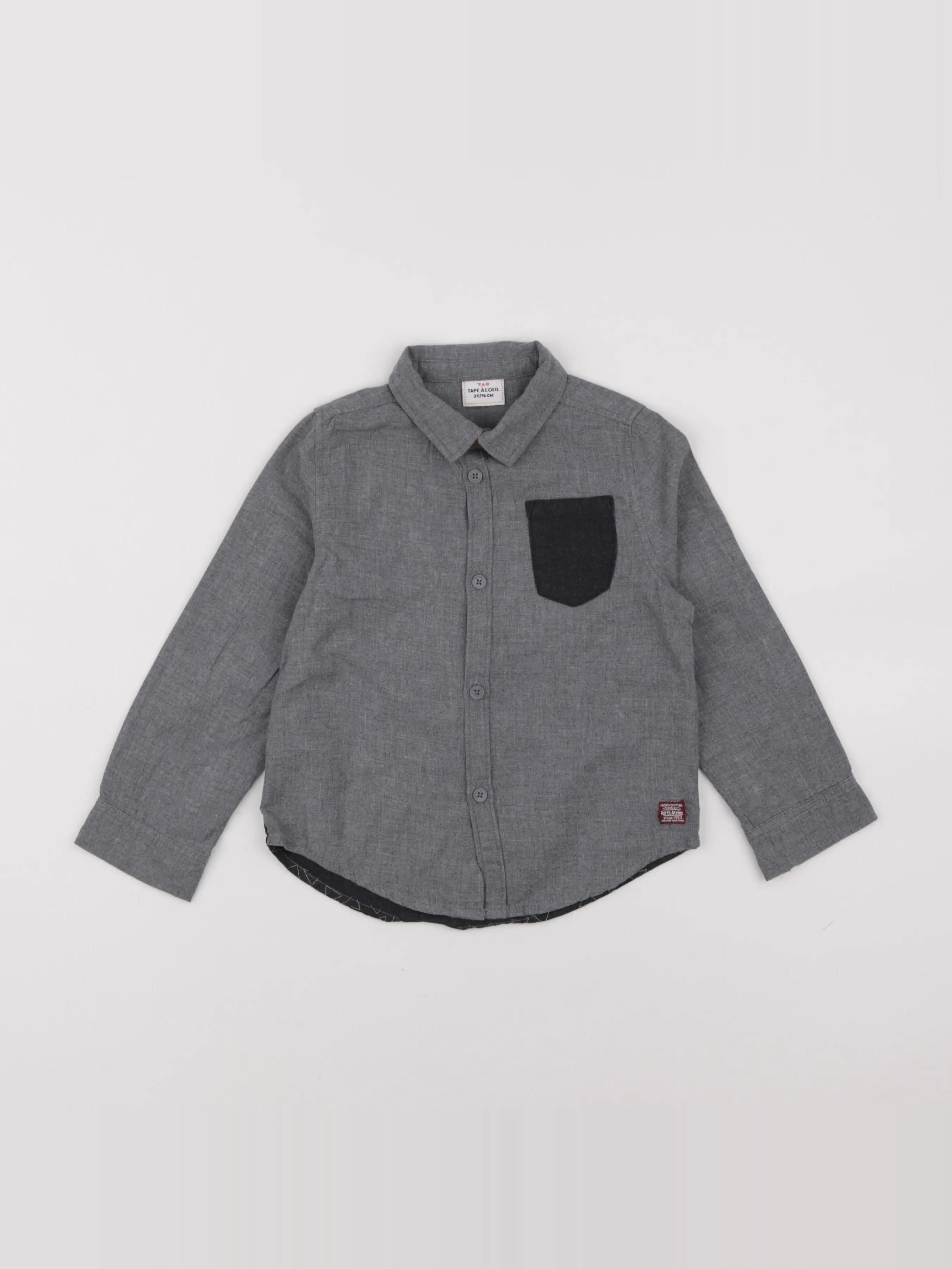 Tape à l'oeil - chemise gris - 3 ans