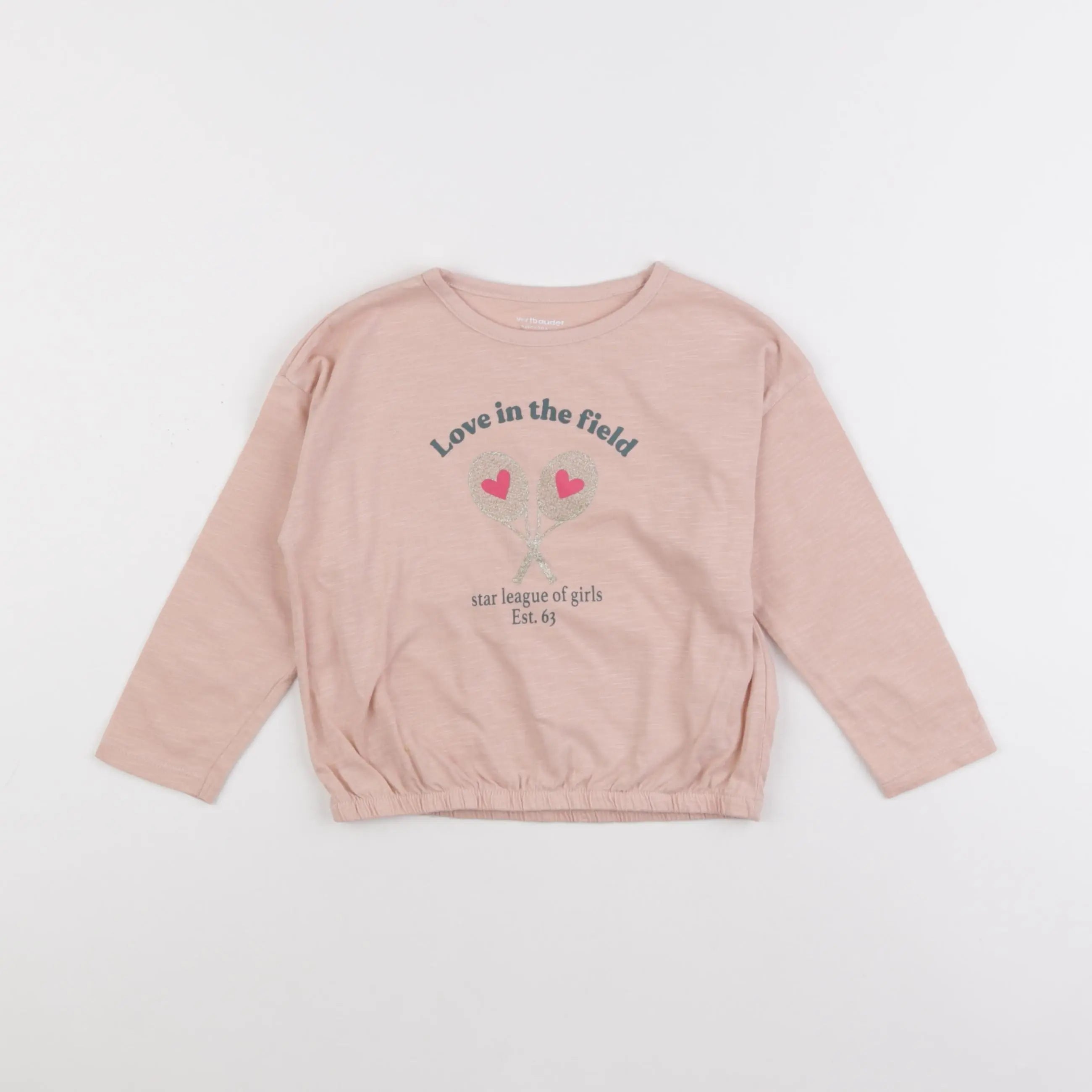 Vertbaudet - tee-shirt rose - 4 ans