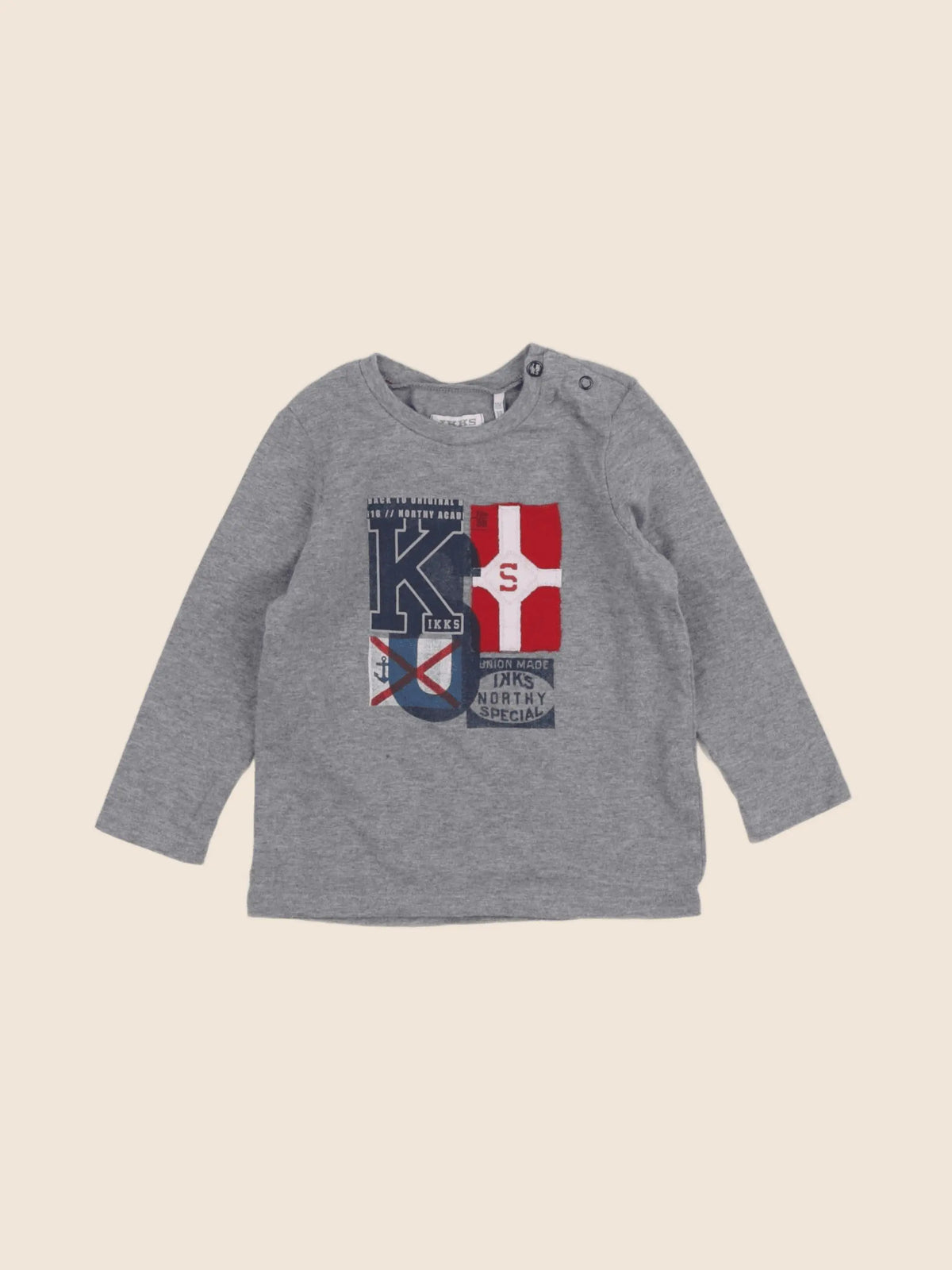 IKKS - tee-shirt gris - 18 mois