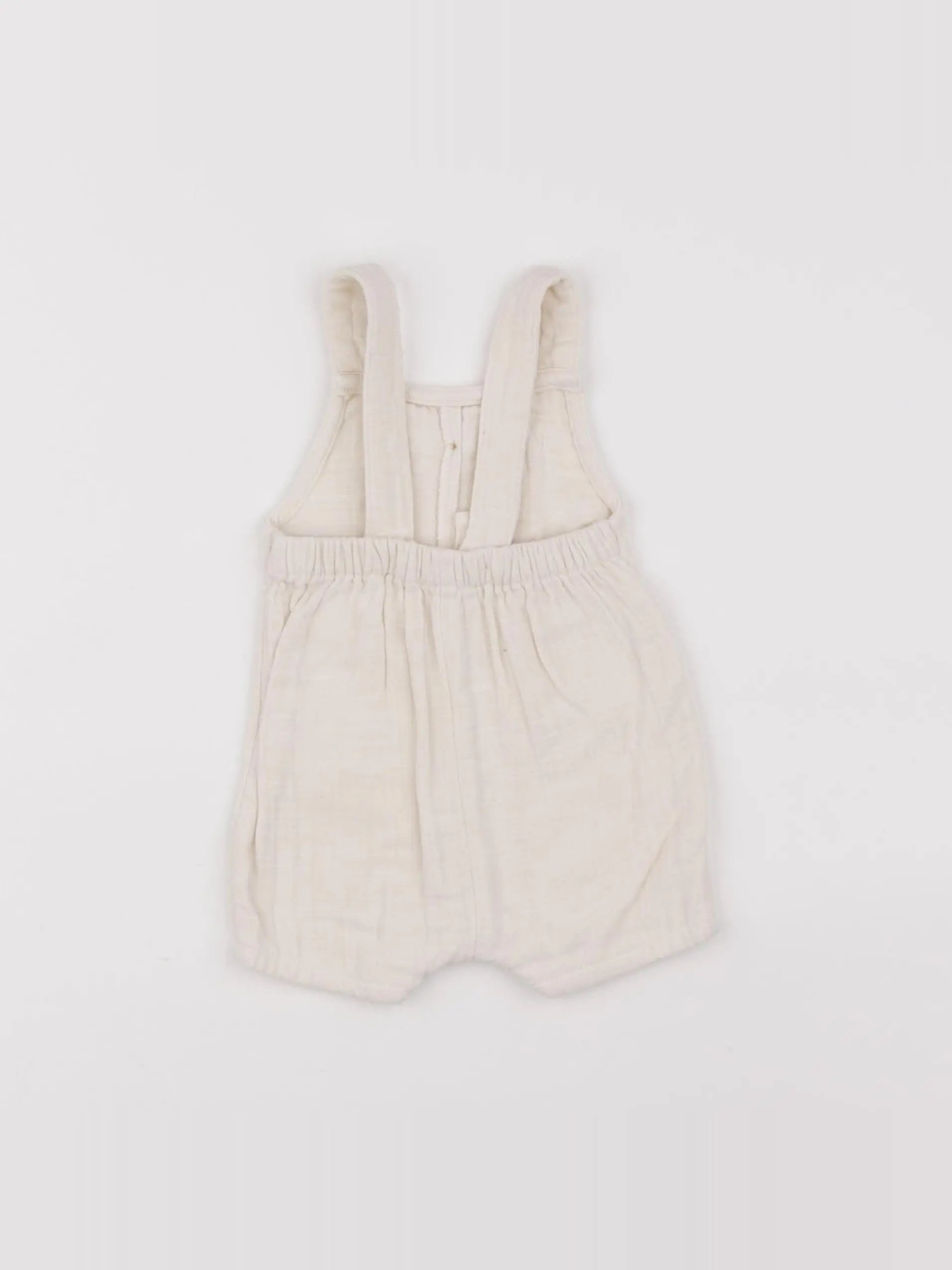 Vertbaudet - salopette beige - 6 mois