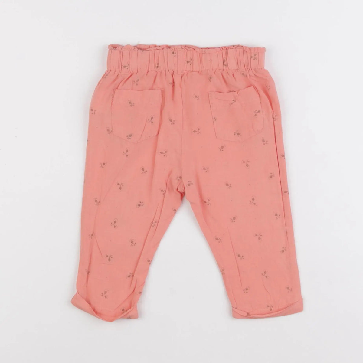 Vertbaudet - pantalon orange - 12 mois
