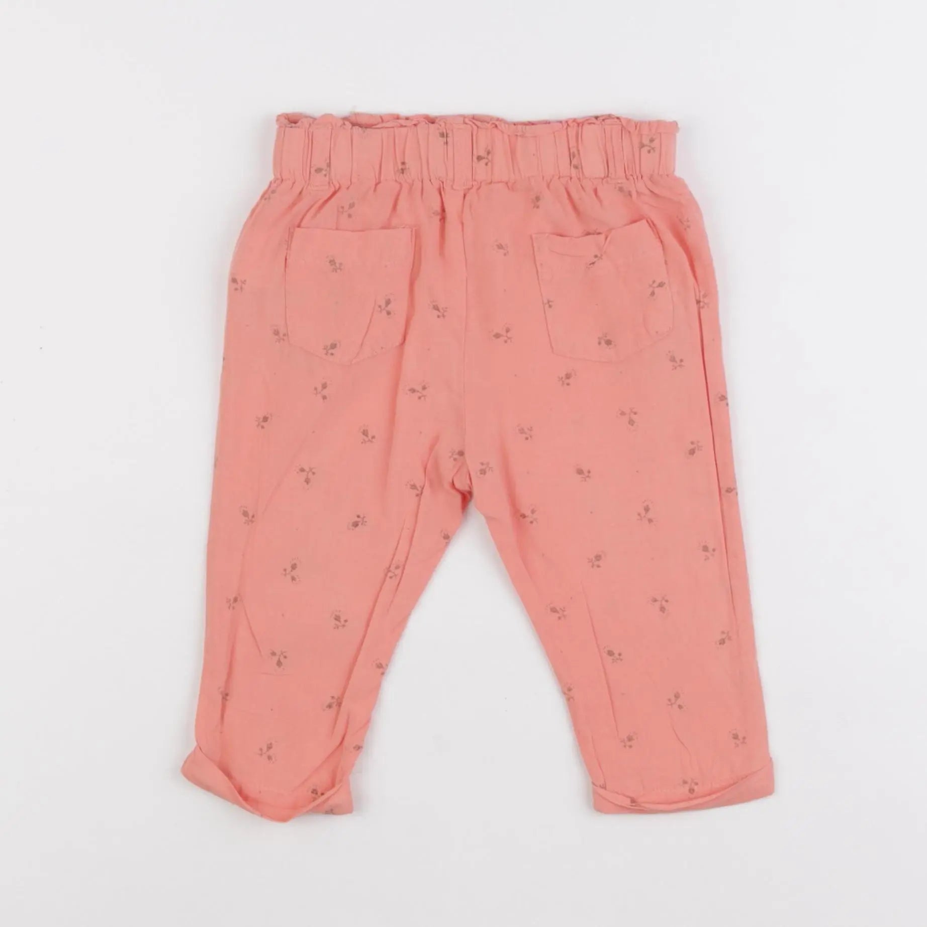 Vertbaudet - pantalon orange - 12 mois