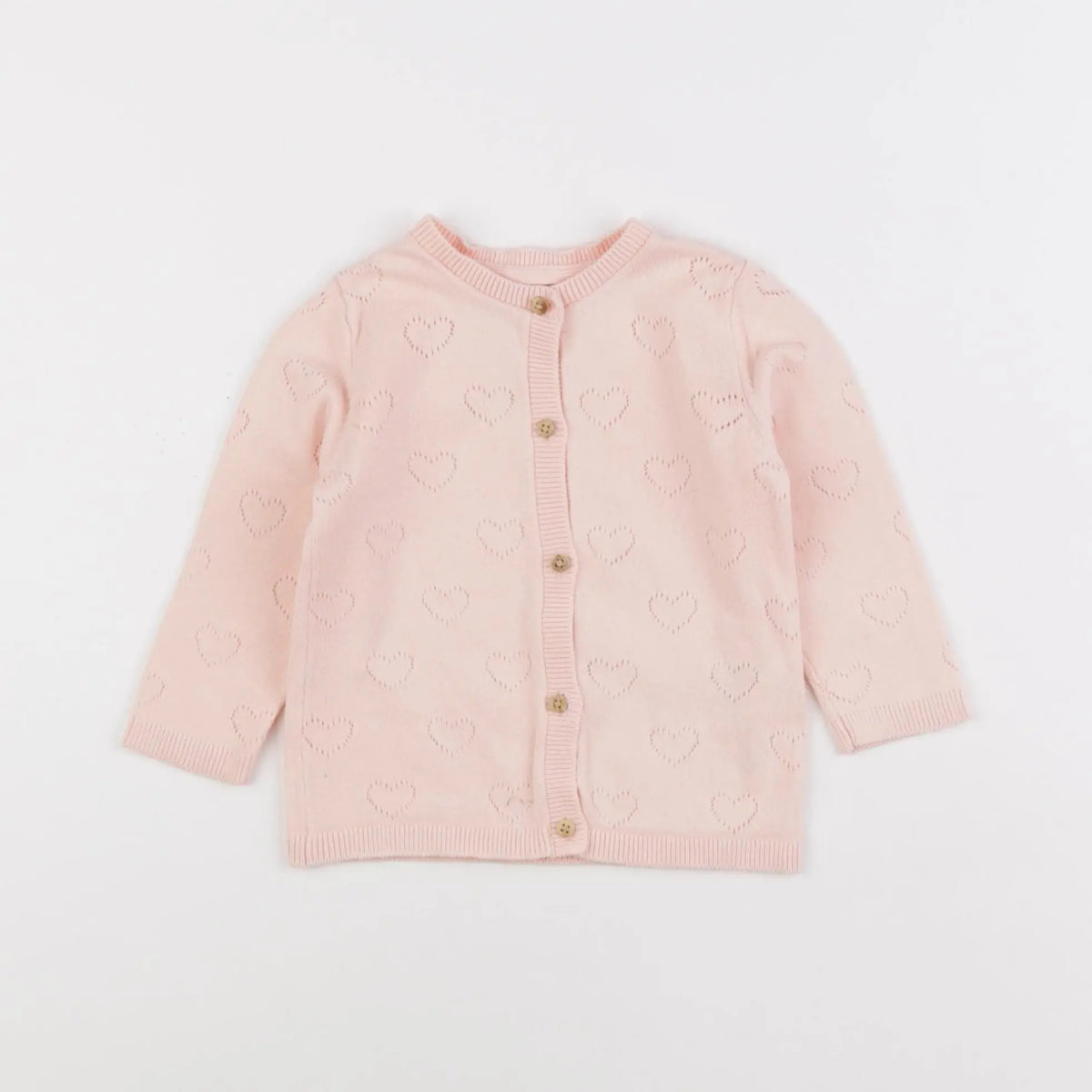 Vertbaudet - gilet rose - 9 mois