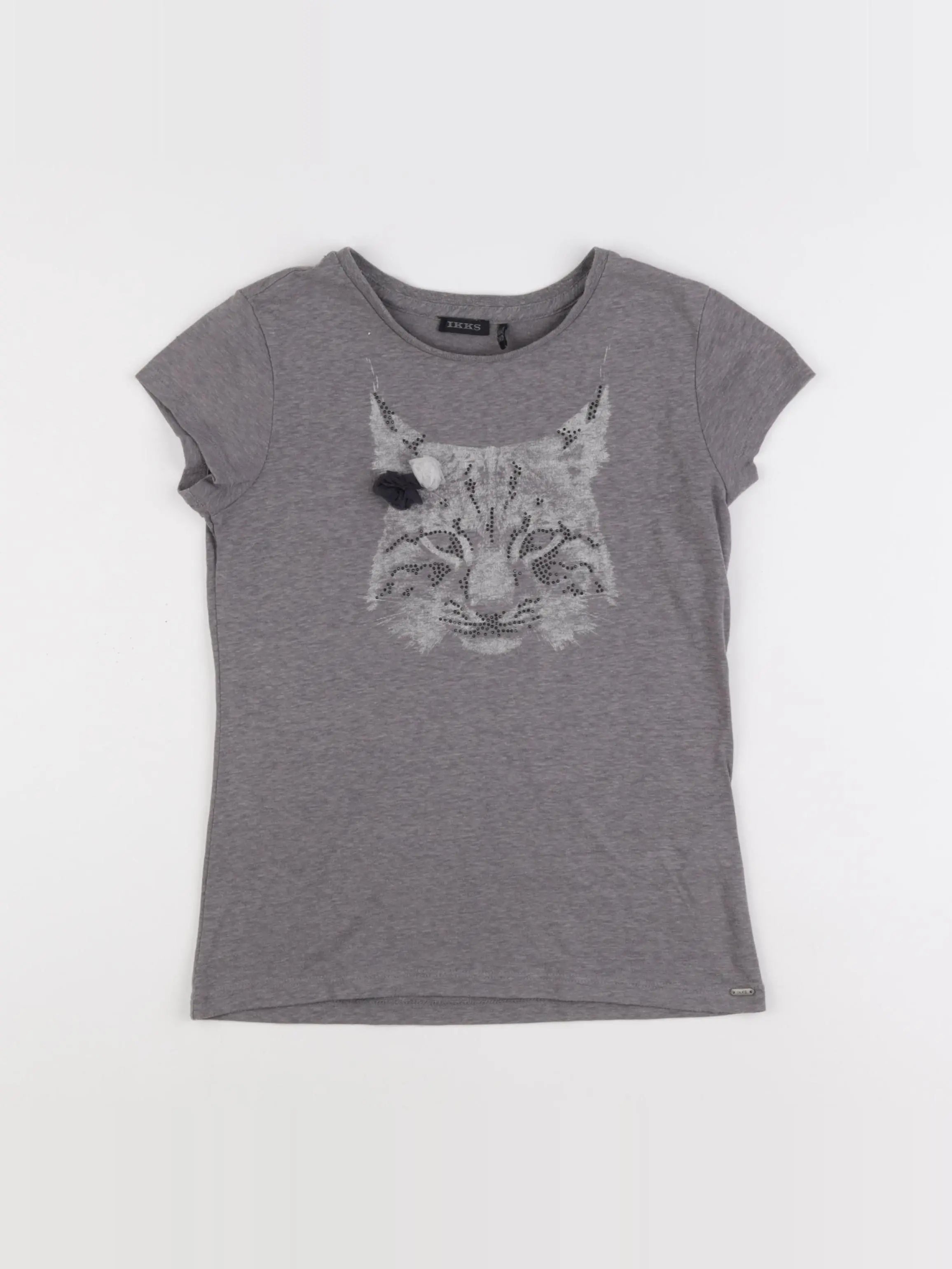 IKKS - tee-shirt gris - 10 ans