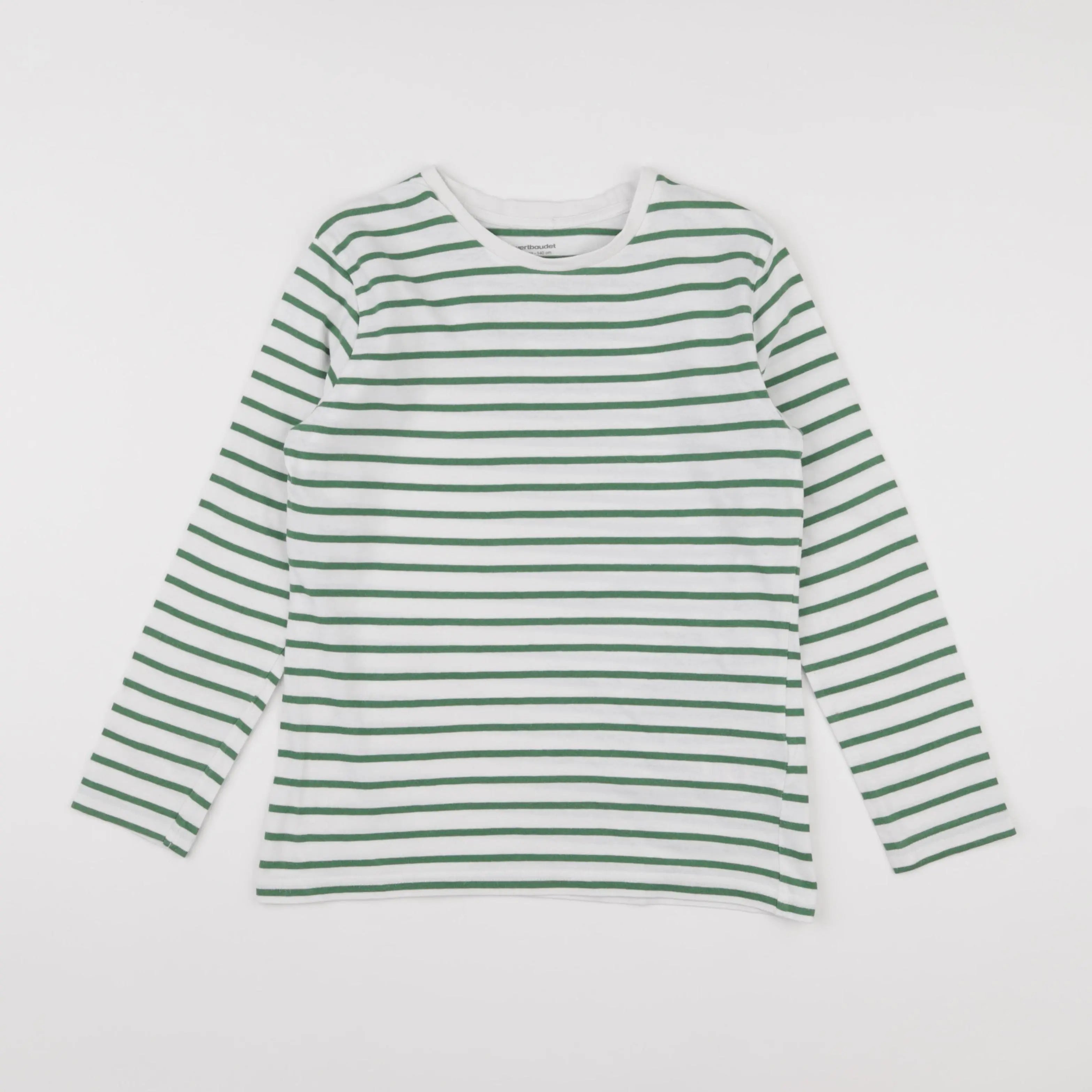 Vertbaudet - tee-shirt vert, blanc - 10 ans